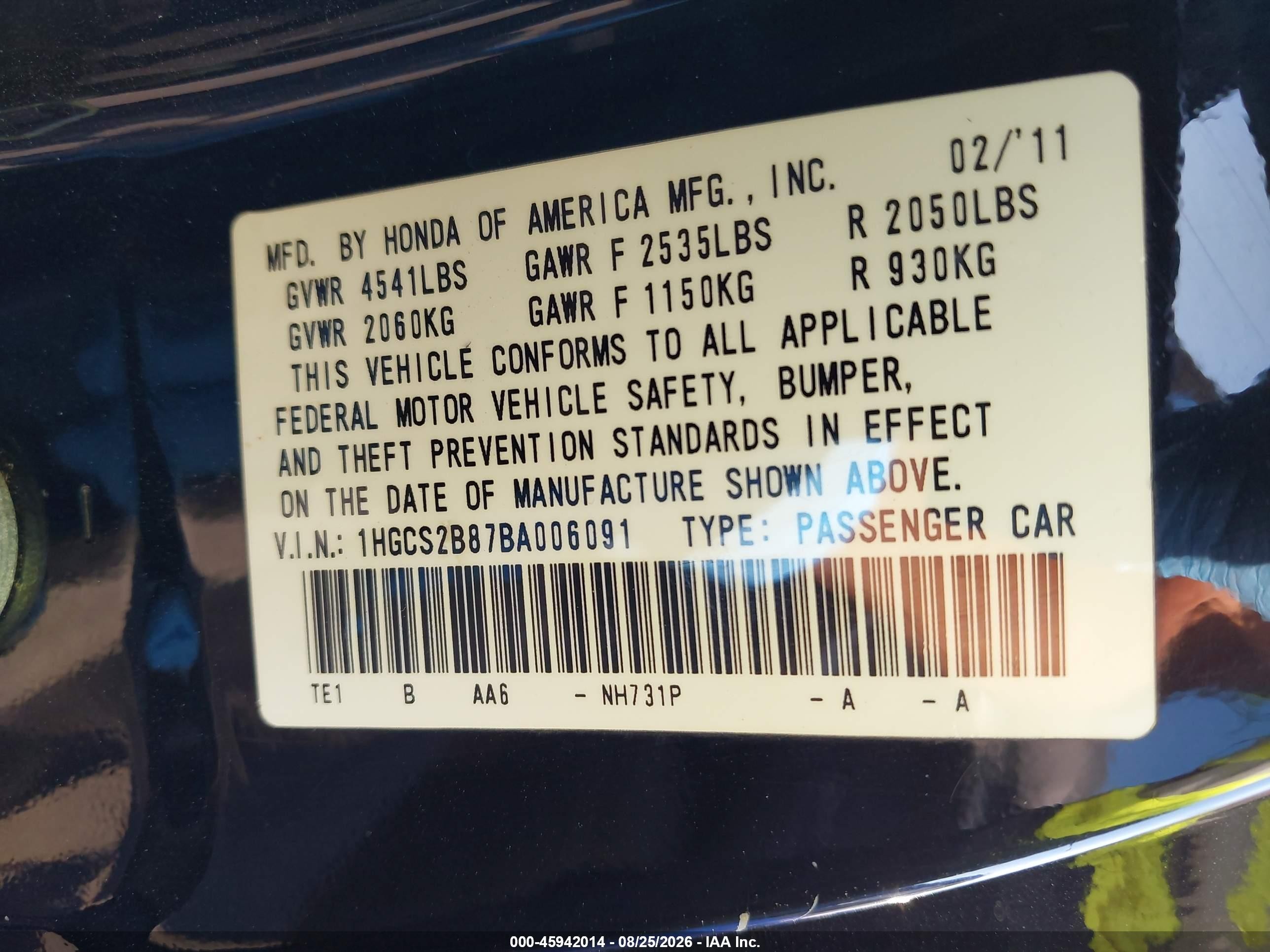2011 Honda Accord 3.5 Ex-l Black vin: 1HGCS2B87BA006091