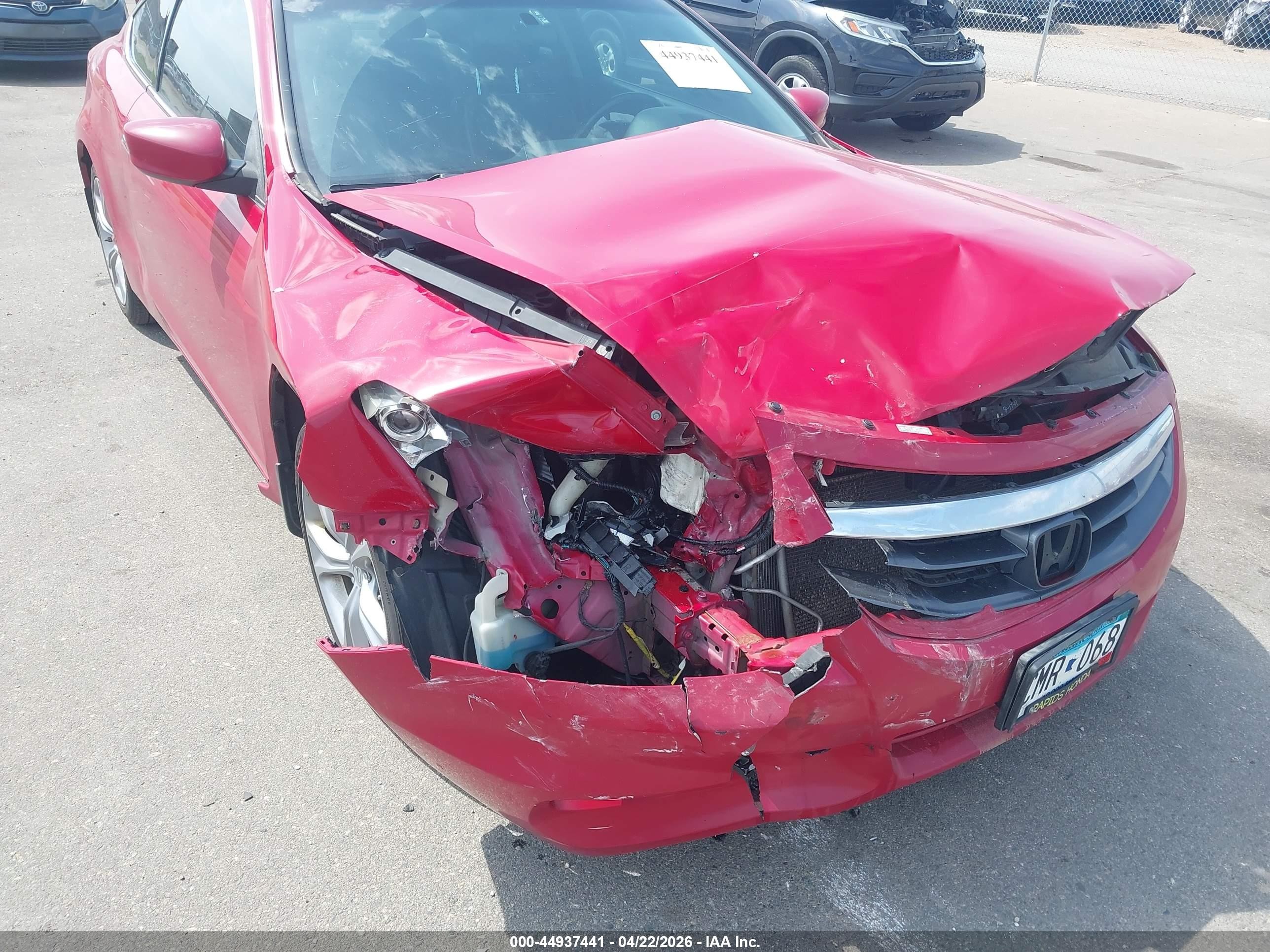 2012 Honda Accord 3.5 Ex-l Red vin: 1HGCS2B87CA000311