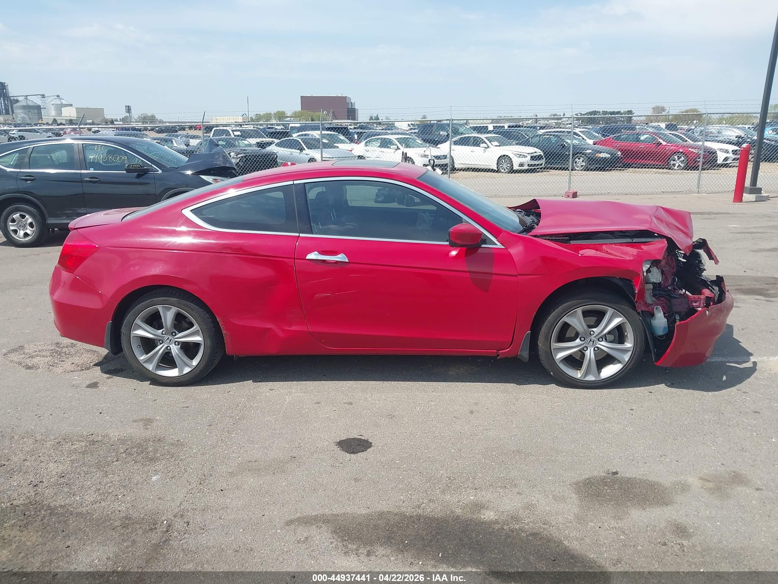 2012 Honda Accord 3.5 Ex-l Red vin: 1HGCS2B87CA000311