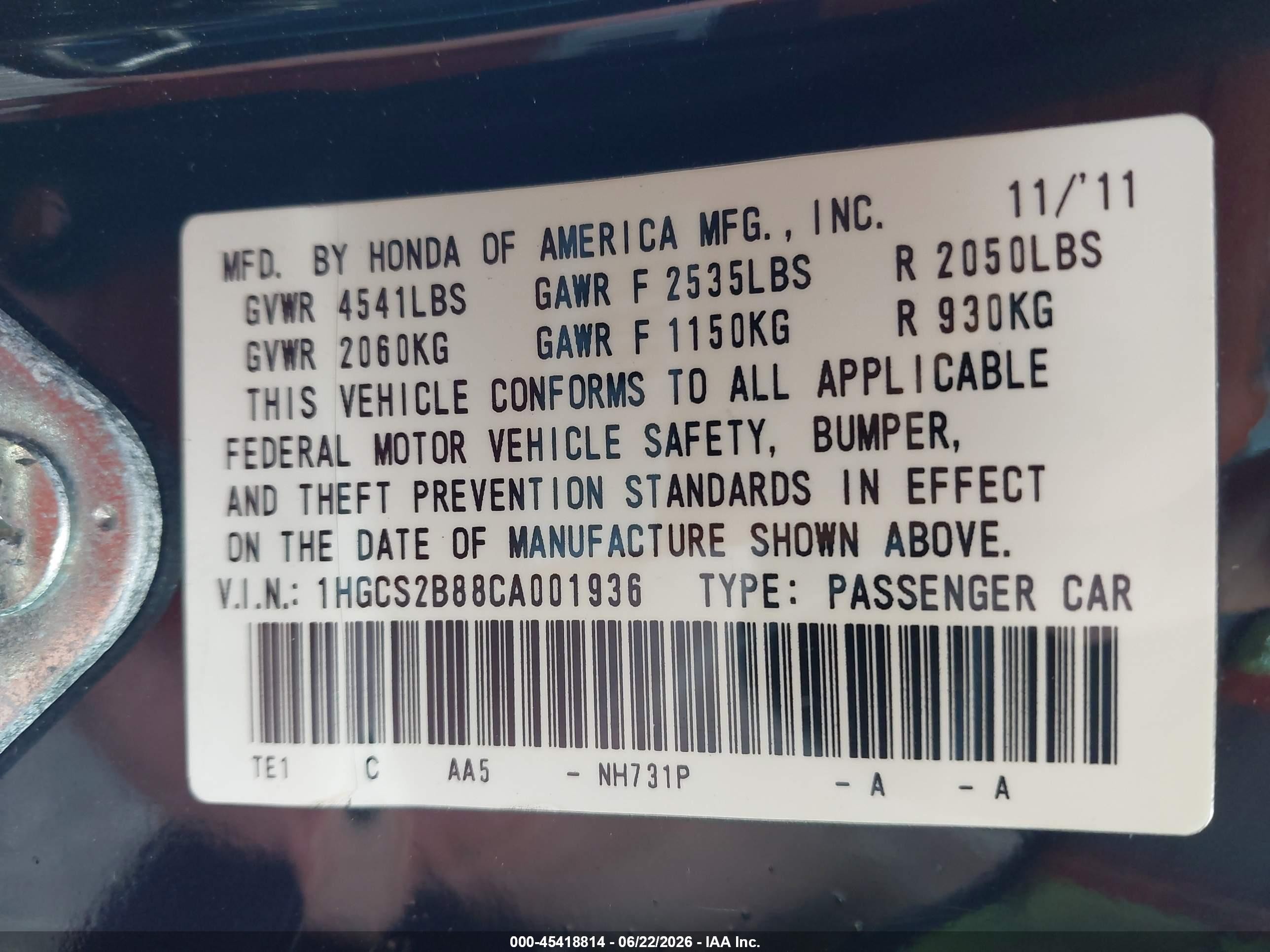 2012 Honda Accord 3.5 Ex-l Black vin: 1HGCS2B88CA001936