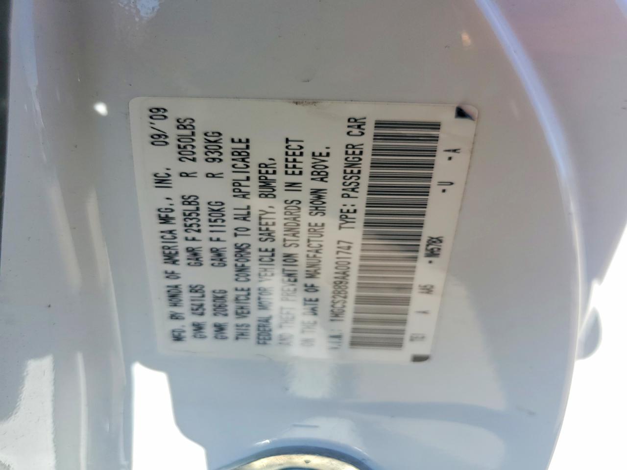 2010 Honda Accord Exl White vin: 1HGCS2B89AA001747