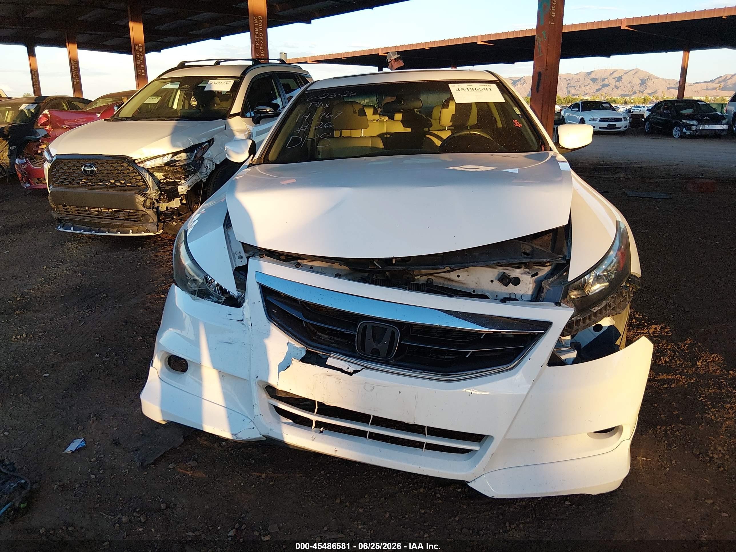 2012 Honda Accord 3.5 Ex-l White vin: 1HGCS2B89CA003680