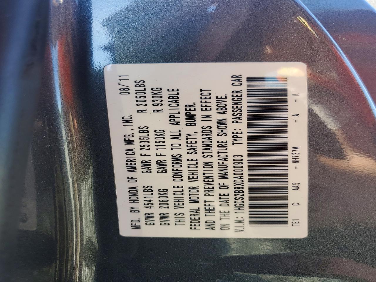 2012 Honda Accord Exl Gray vin: 1HGCS2B8XCA000903