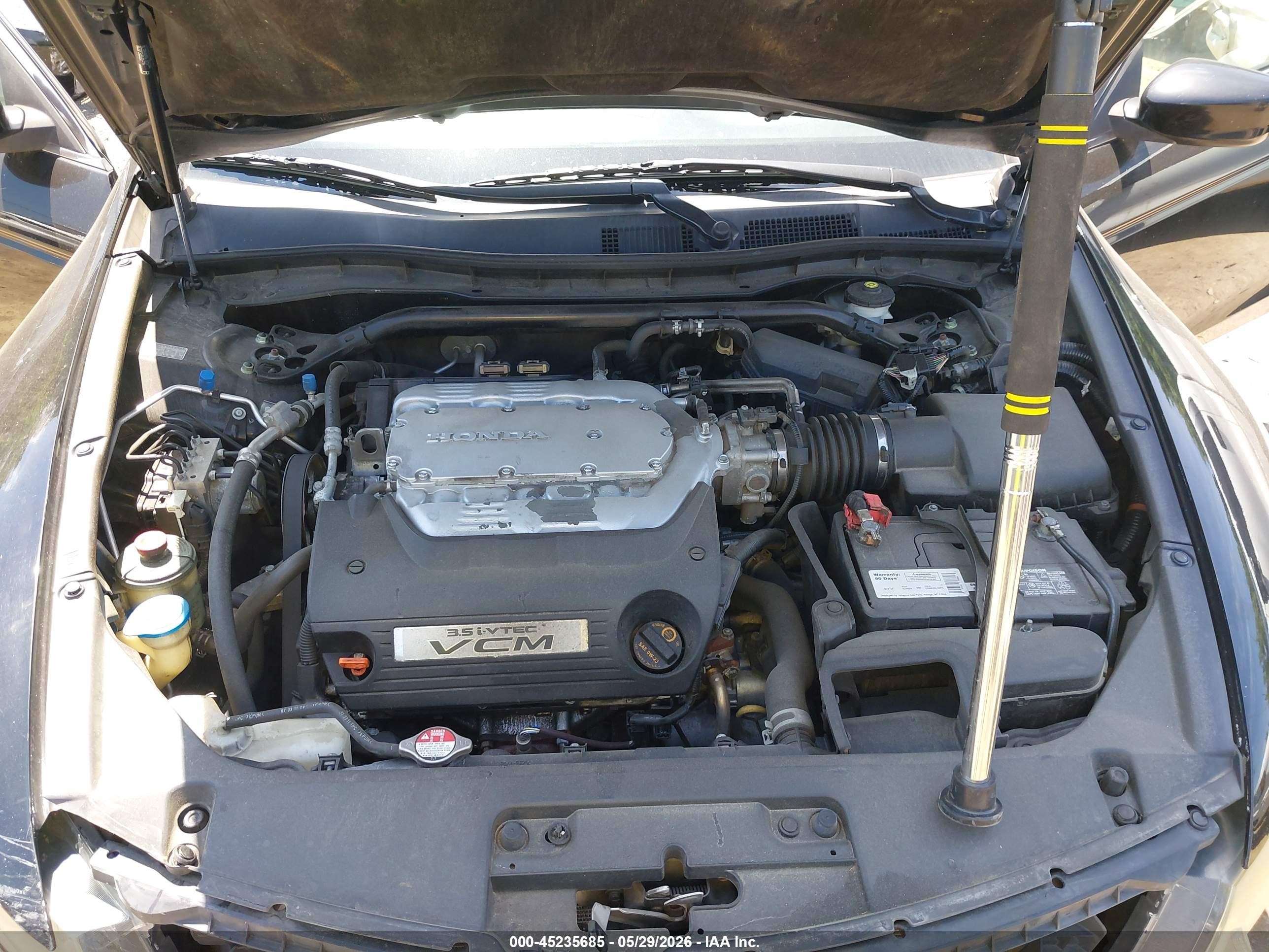 2012 Honda Accord 3.5 Ex-l Black vin: 1HGCS2B8XCA002473