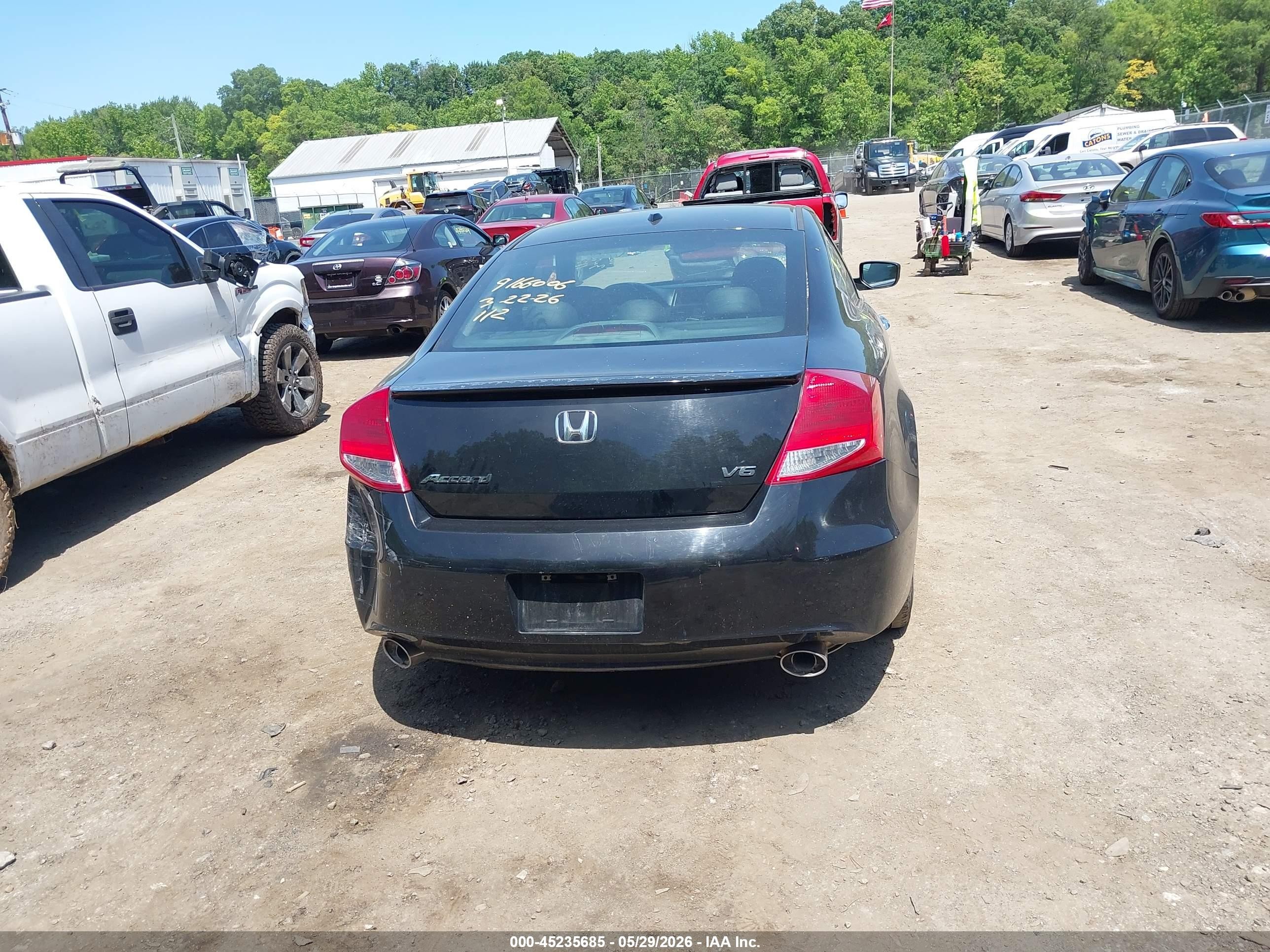 2012 Honda Accord 3.5 Ex-l Black vin: 1HGCS2B8XCA002473