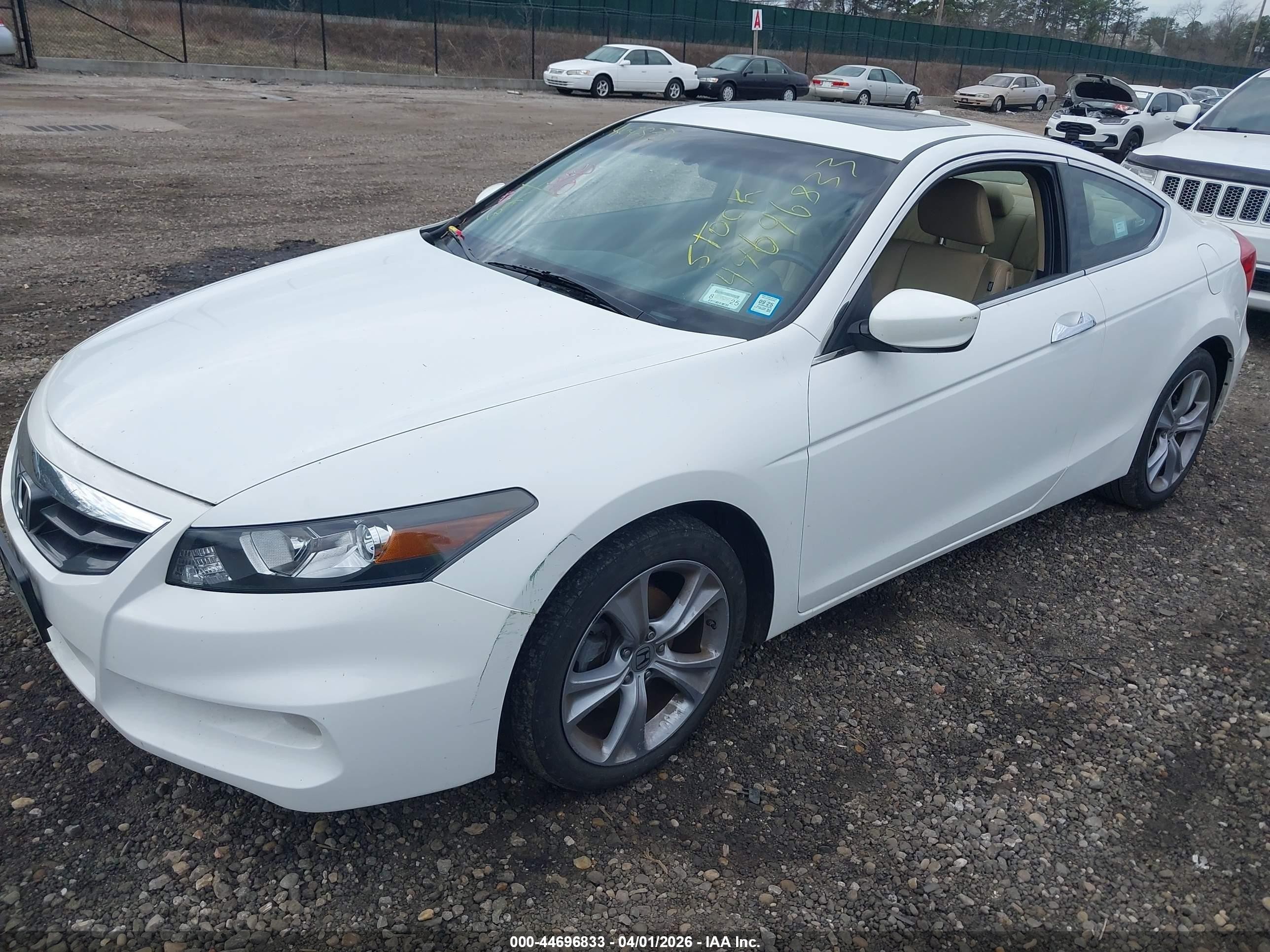 2012 Honda Accord 3.5 Ex-l White vin: 1HGCS2B8XCA007396