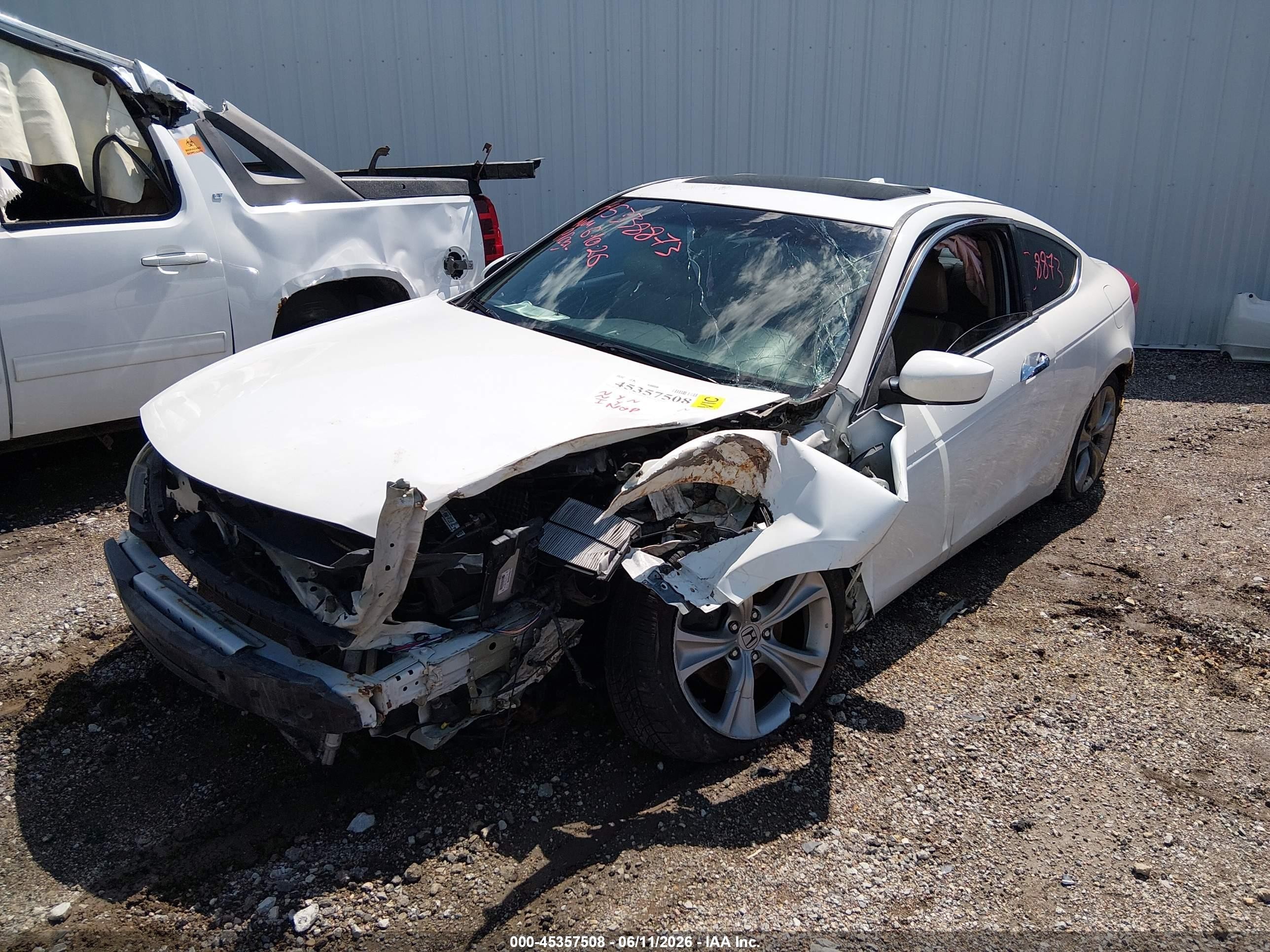 2012 Honda Accord 3.5 Ex-l White vin: 1HGCS2B8XCA009147