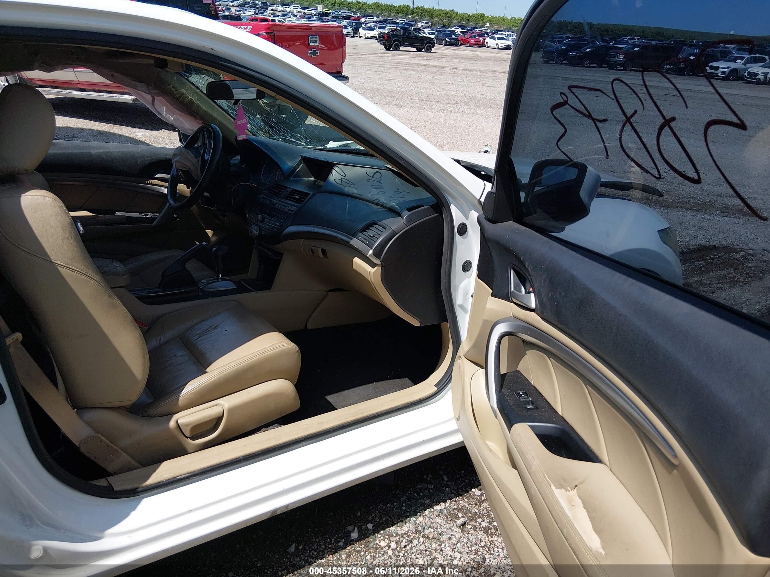 2012 Honda Accord 3.5 Ex-l White vin: 1HGCS2B8XCA009147