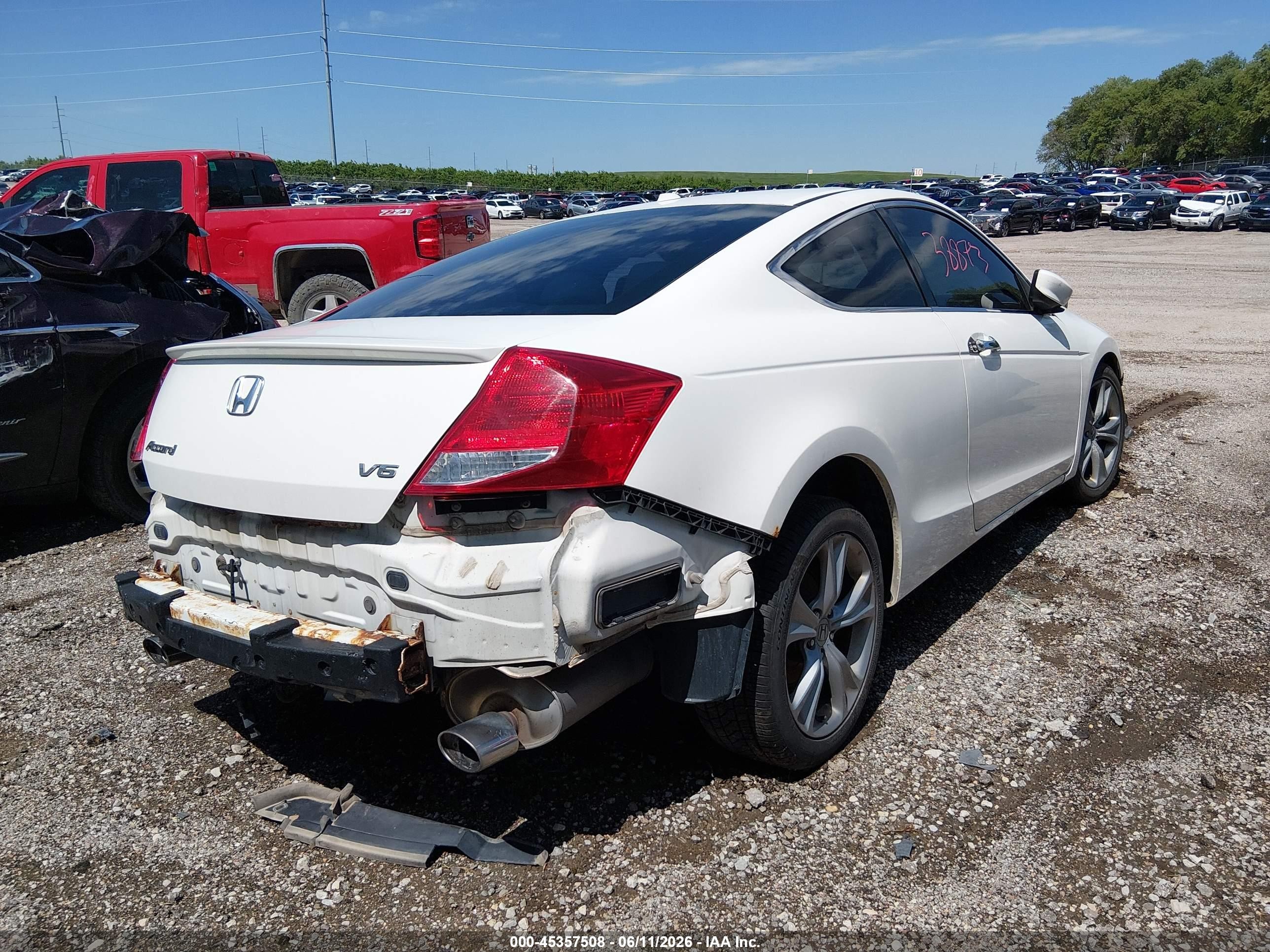 2012 Honda Accord 3.5 Ex-l White vin: 1HGCS2B8XCA009147