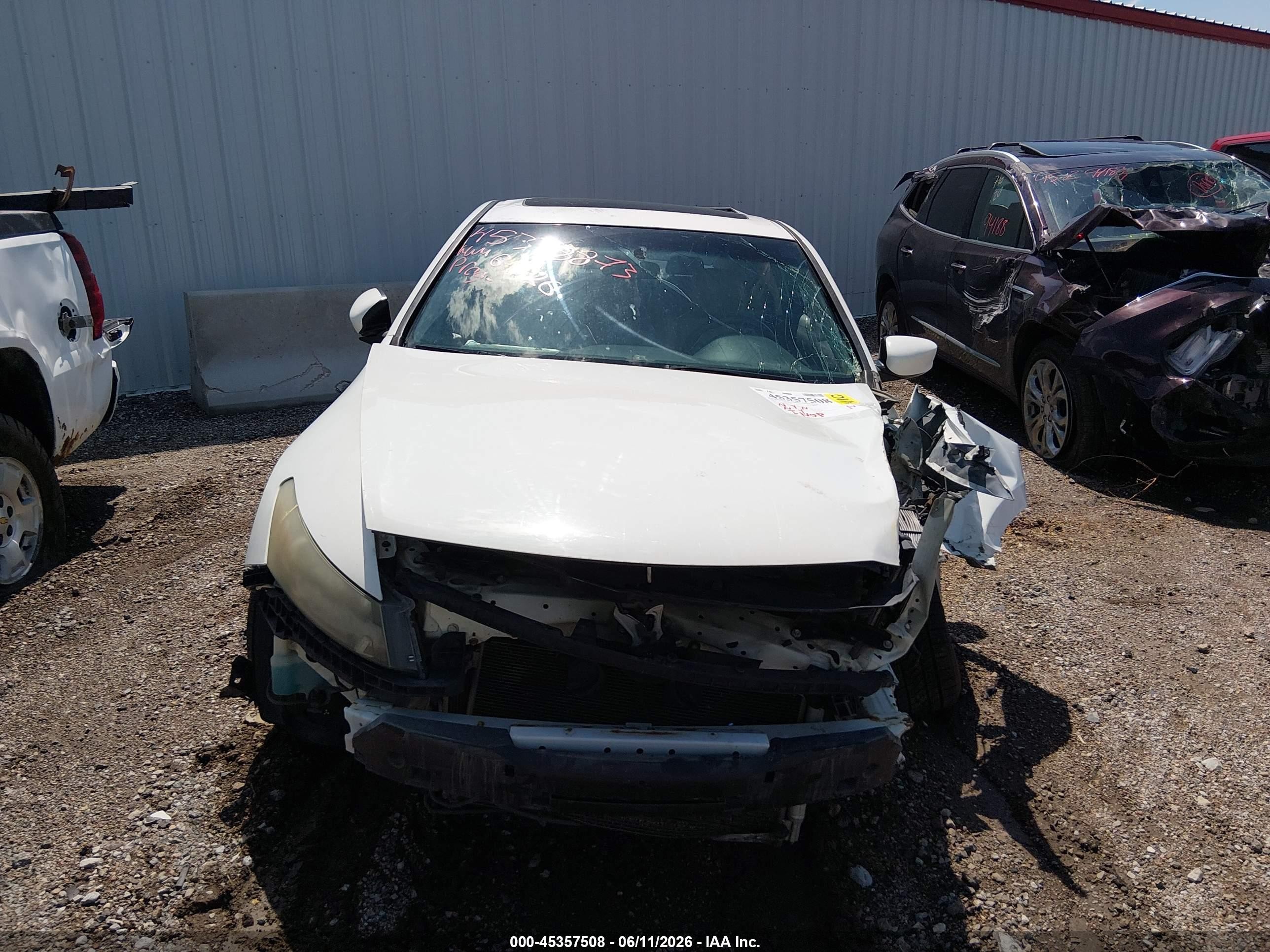 2012 Honda Accord 3.5 Ex-l White vin: 1HGCS2B8XCA009147