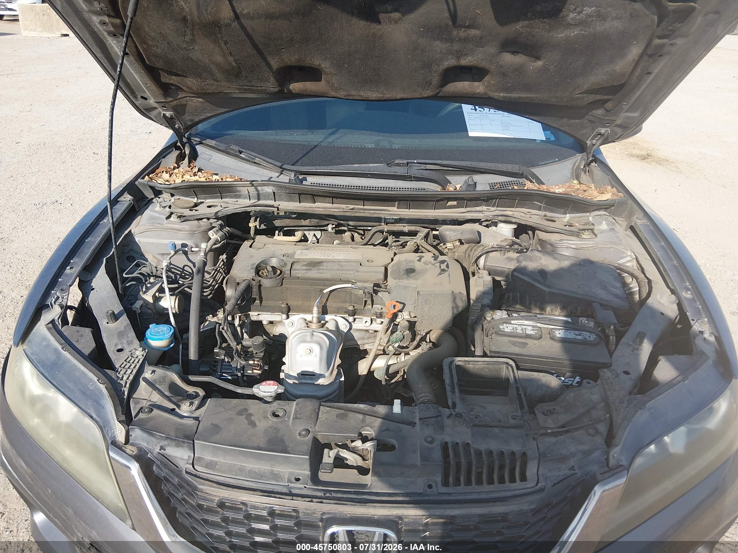 2013 Honda Accord Lx-s Gray vin: 1HGCT1B30DA015259