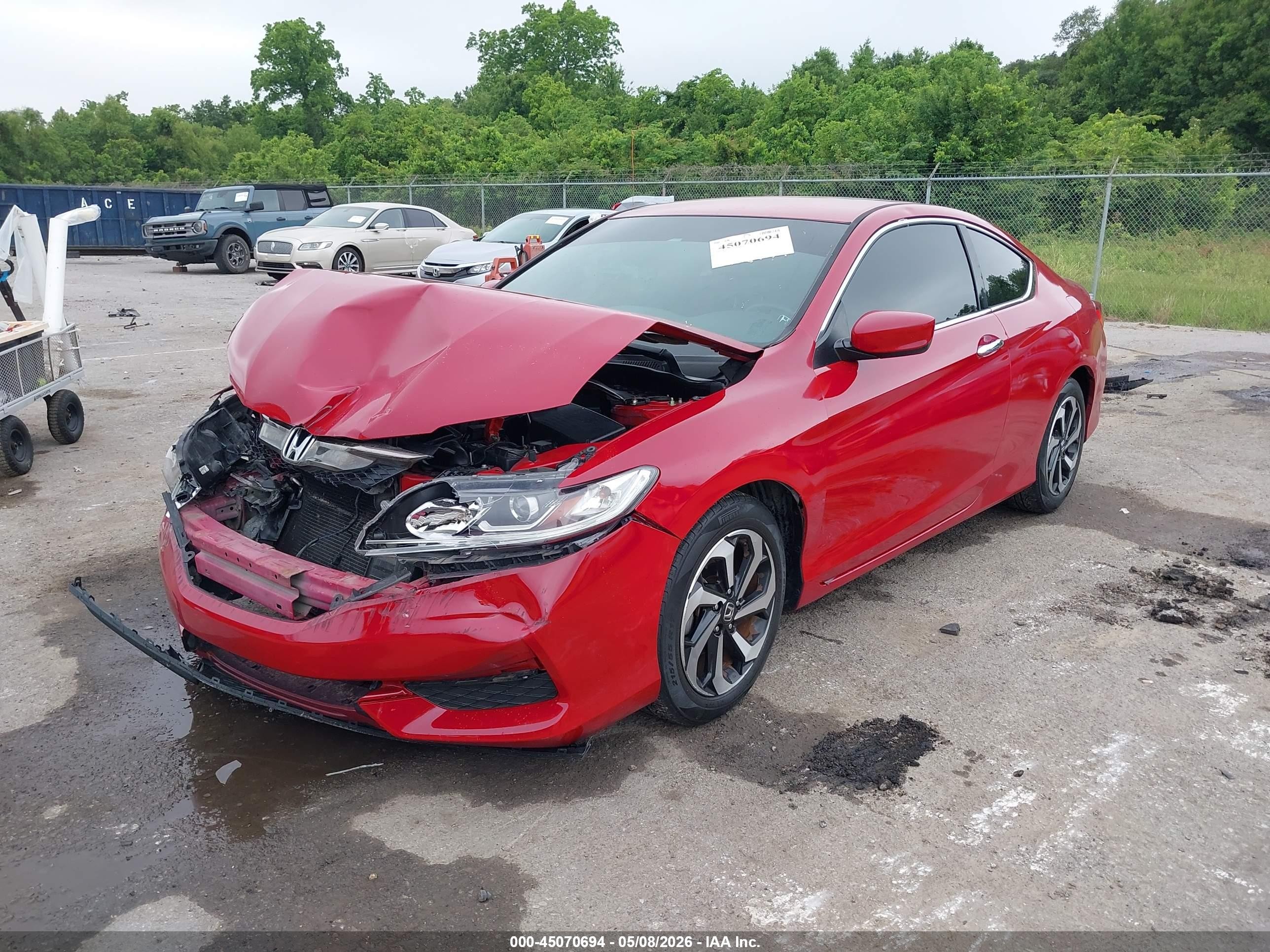 2016 Honda Accord Lx-s Red vin: 1HGCT1B31GA010897