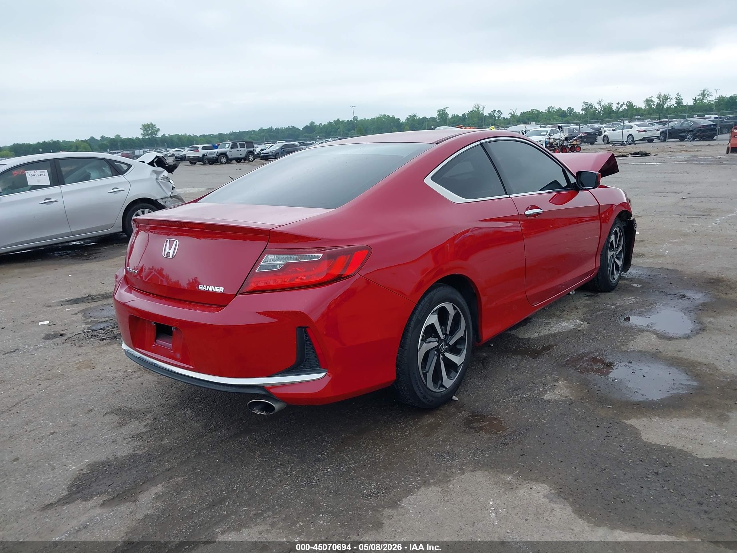 2016 Honda Accord Lx-s Red vin: 1HGCT1B31GA010897
