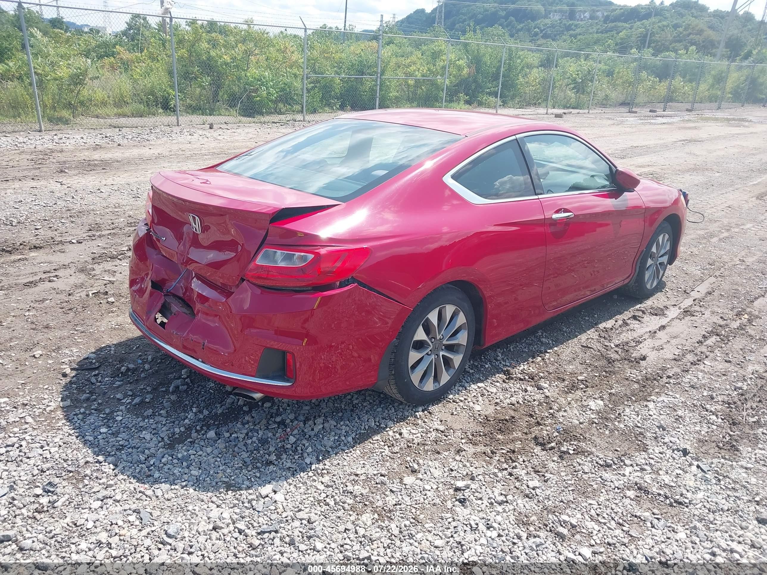 2015 Honda Accord Lx-s Red vin: 1HGCT1B34FA014005