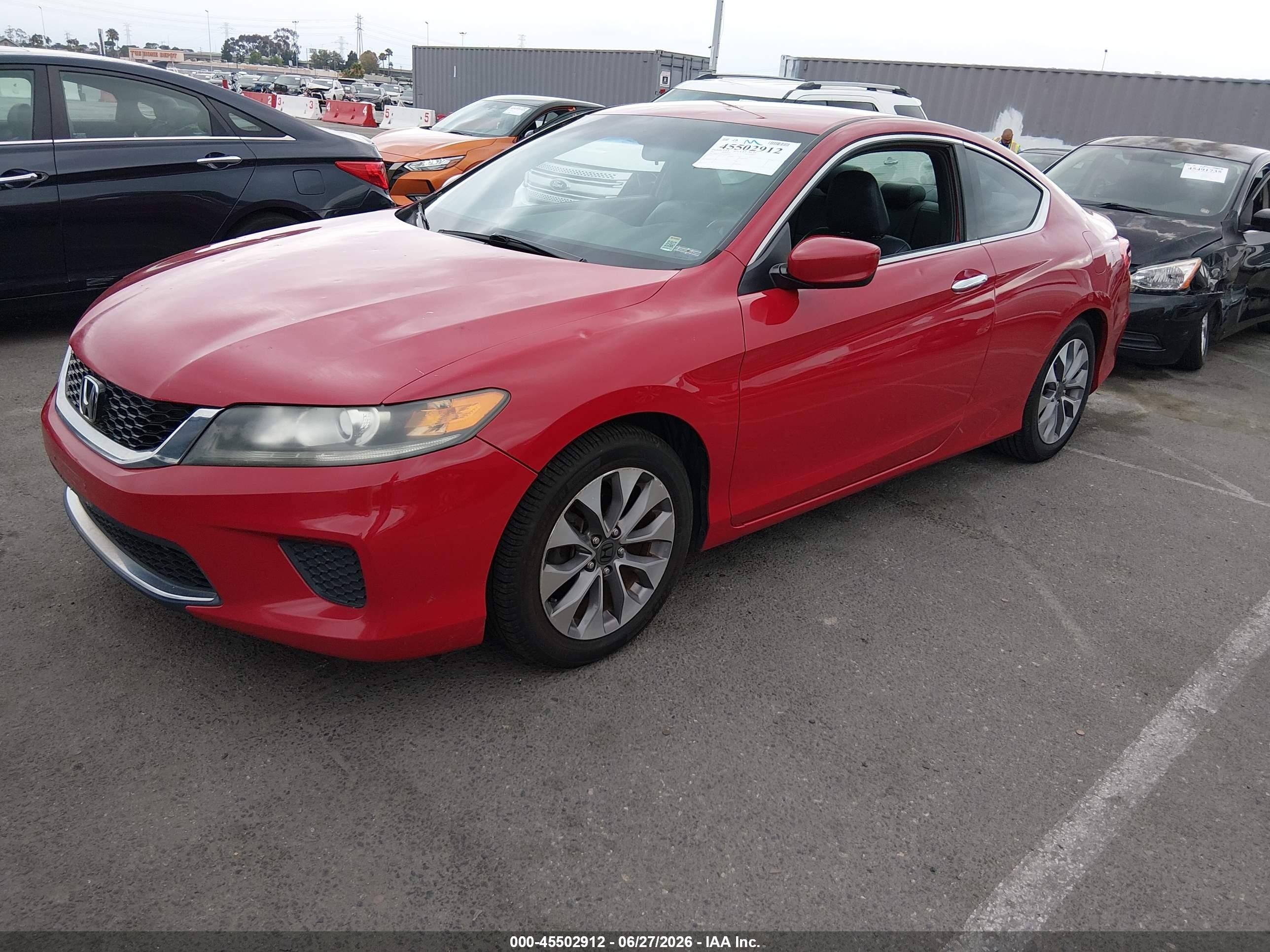 2014 Honda Accord Lx-s Red vin: 1HGCT1B36EA009399