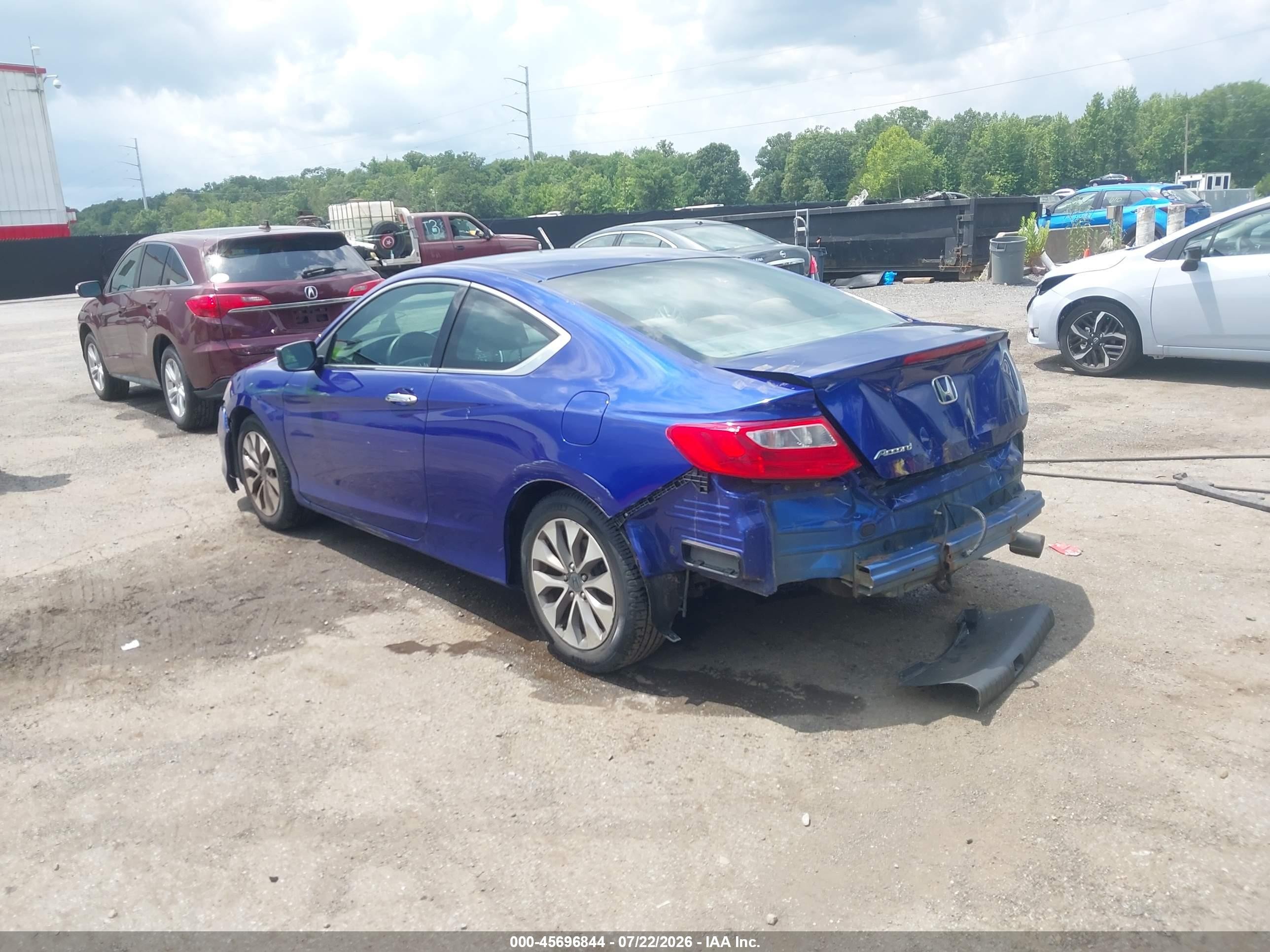 2013 Honda Accord Lx-s Blue vin: 1HGCT1B37DA003786