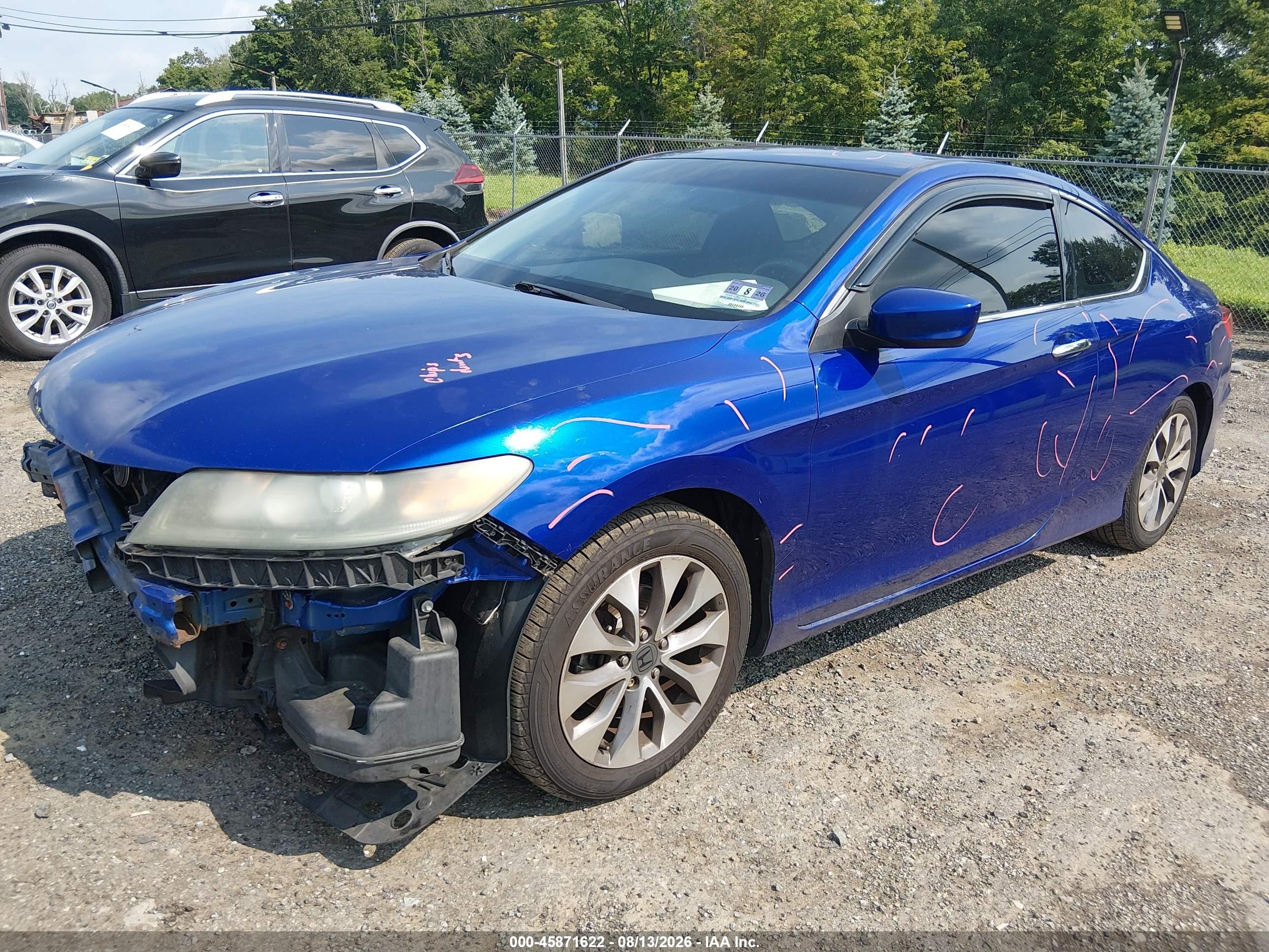 2013 Honda Accord Lx-s Blue vin: 1HGCT1B37DA008633