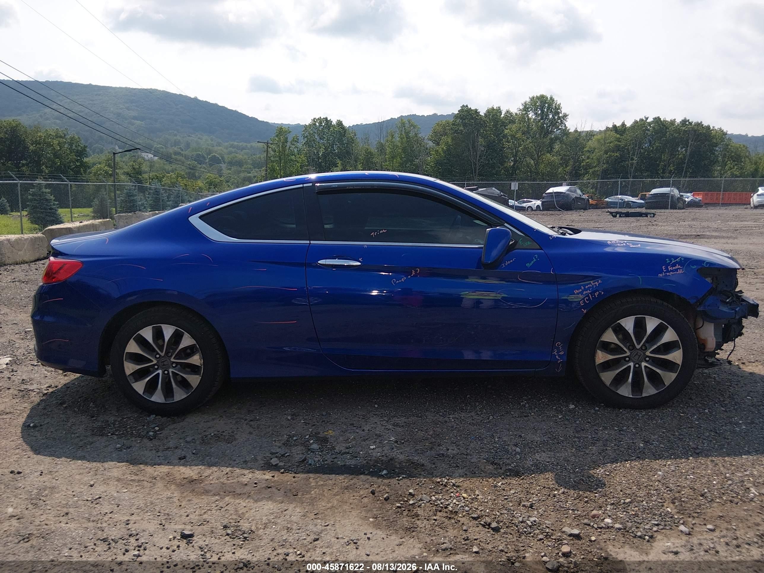 2013 Honda Accord Lx-s Blue vin: 1HGCT1B37DA008633