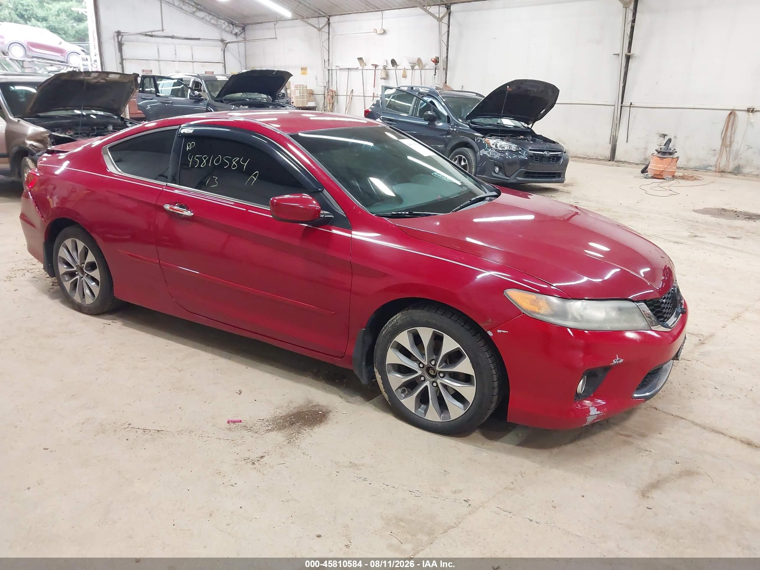 2013 Honda Accord Lx-s Red vin: 1HGCT1B37DA025898
