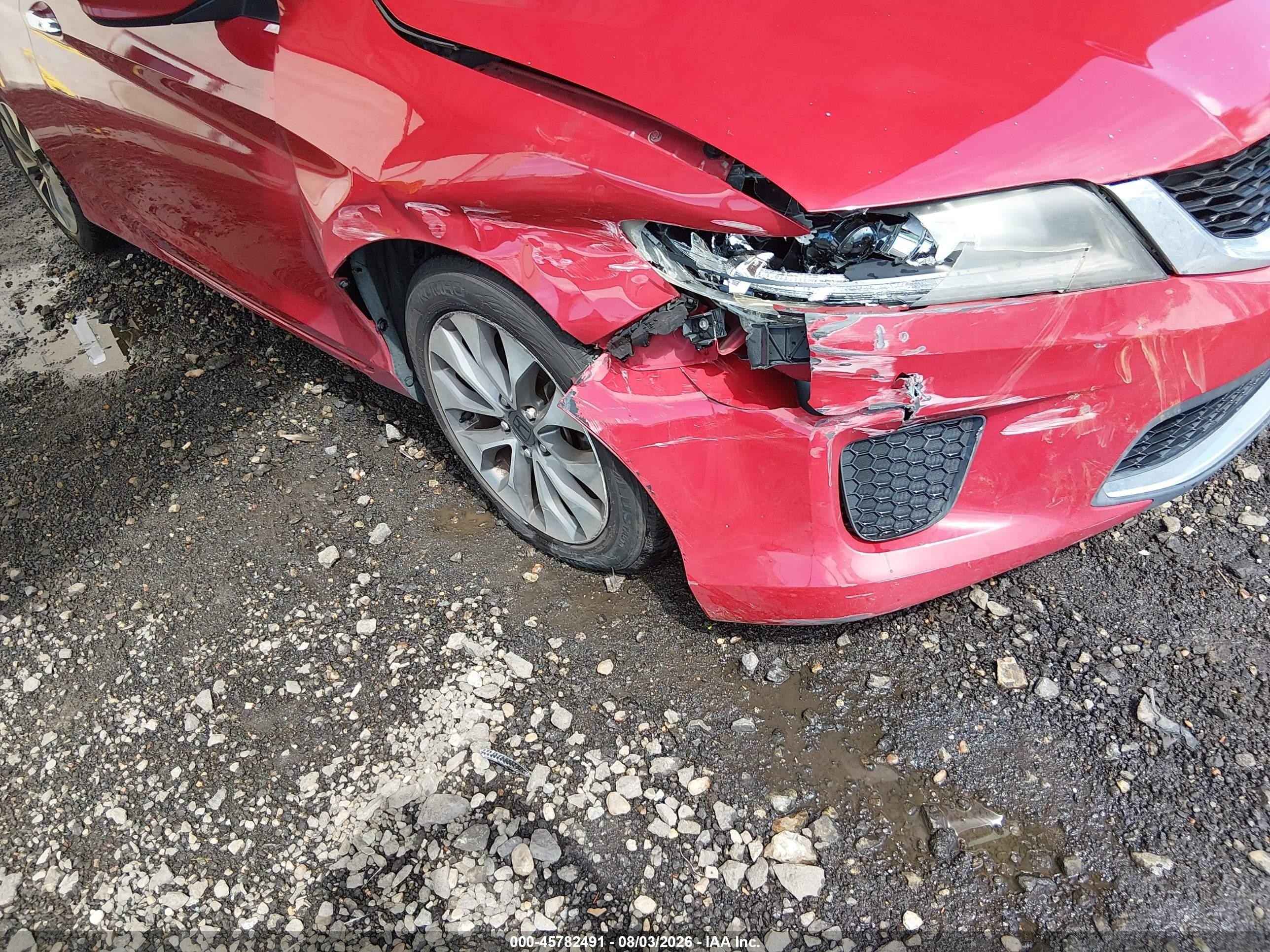 2015 Honda Accord Lx-s Red vin: 1HGCT1B37FA015553
