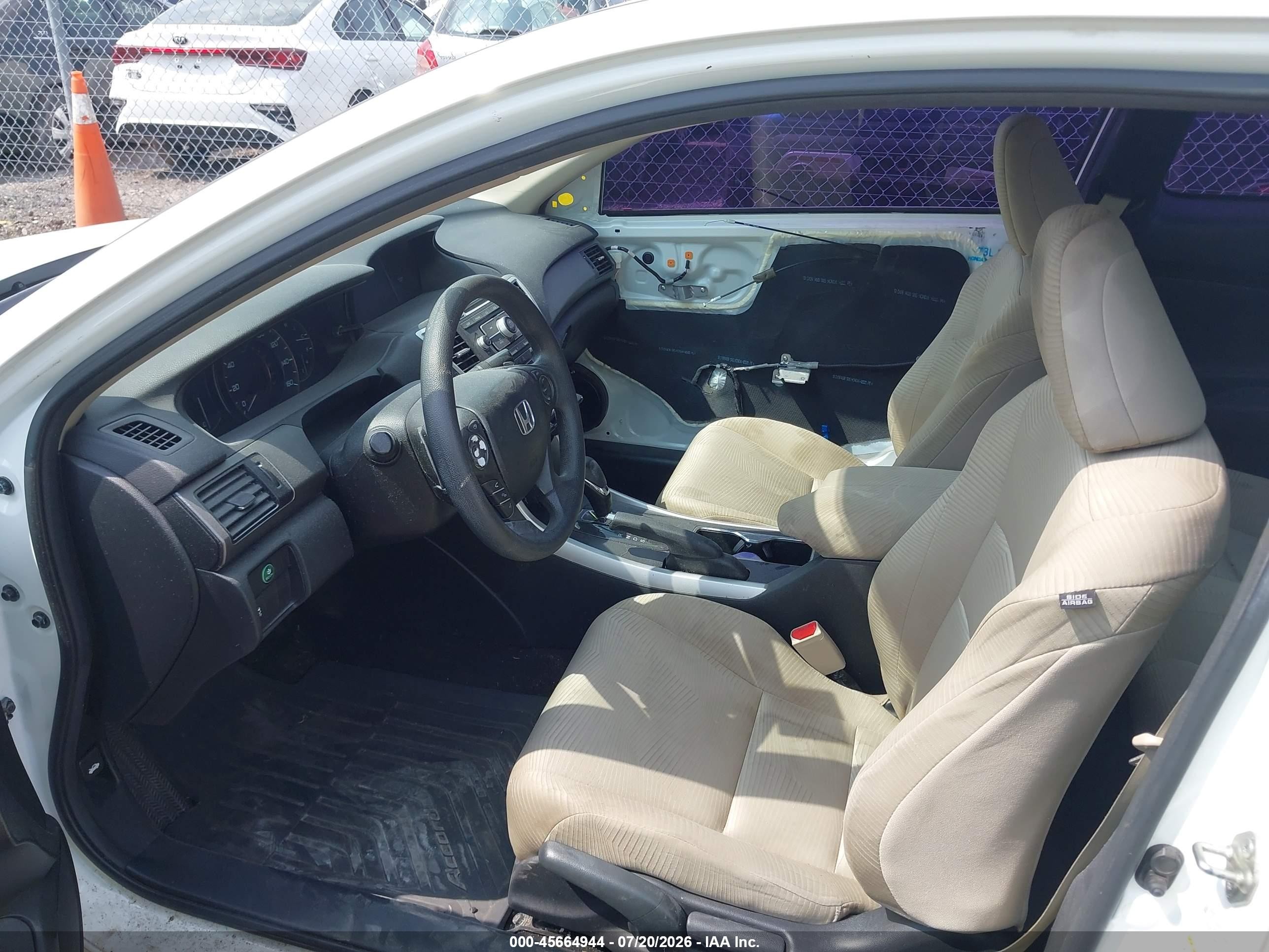 2014 Honda Accord Lx-s White vin: 1HGCT1B39EA000583