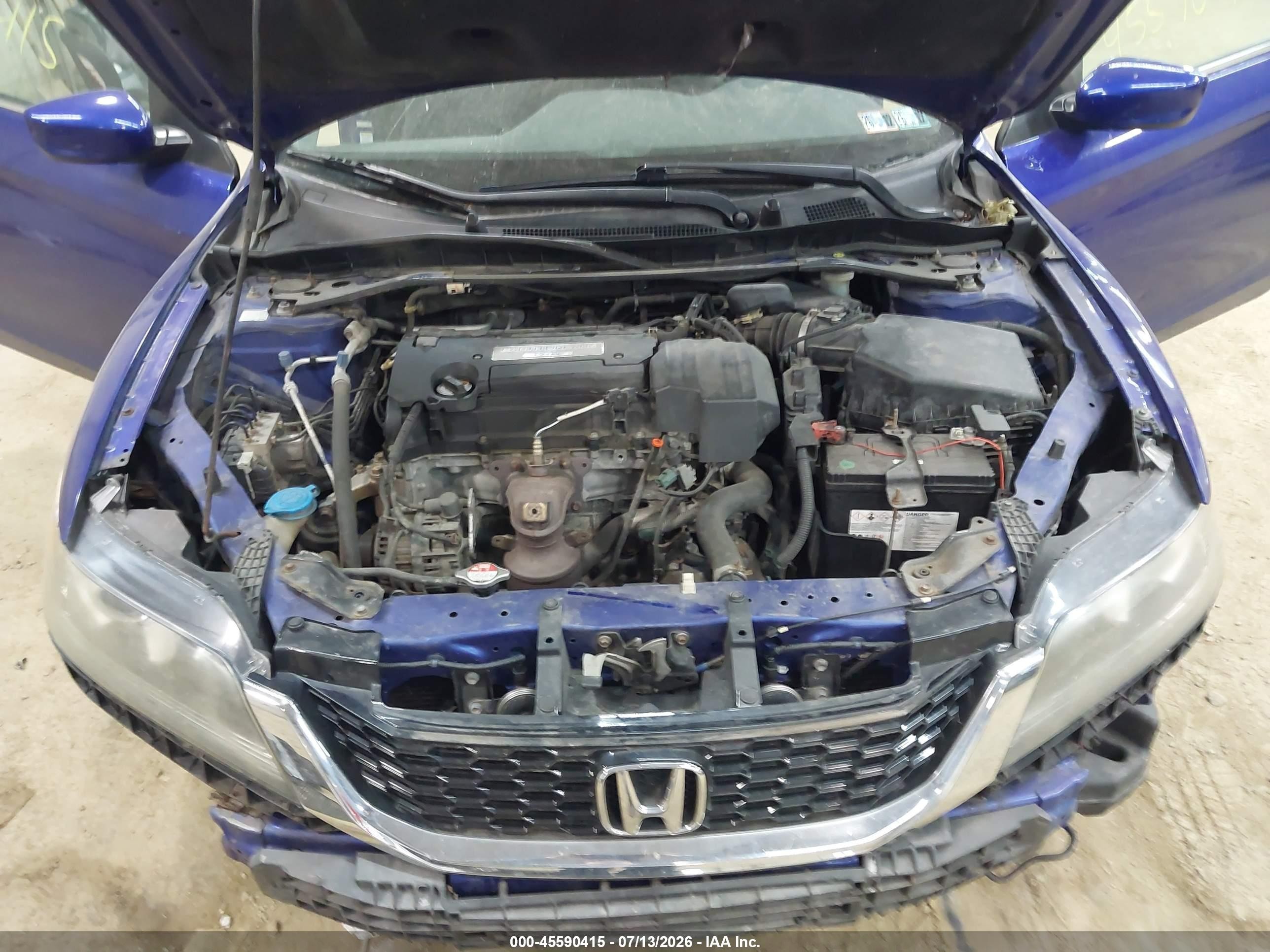 2013 Honda Accord Lx-s Blue vin: 1HGCT1B3XDA021411
