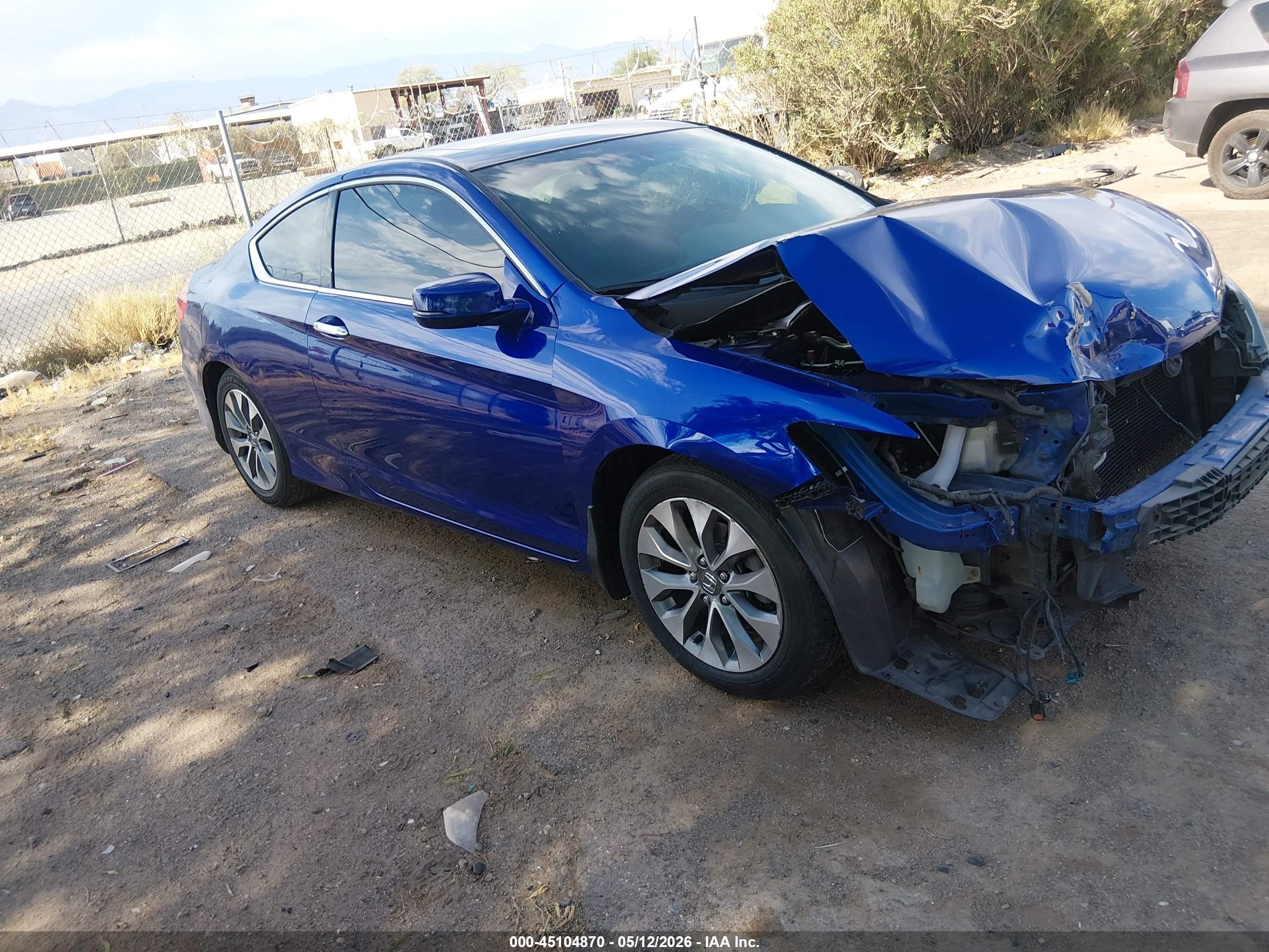 2014 Honda Accord Ex Blue vin: 1HGCT1B70EA003259