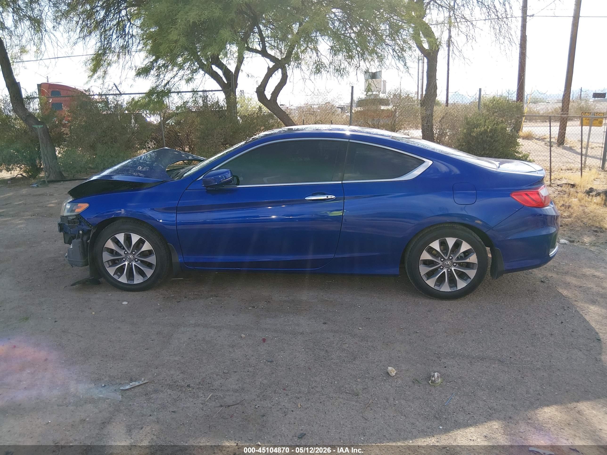 2014 Honda Accord Ex Blue vin: 1HGCT1B70EA003259