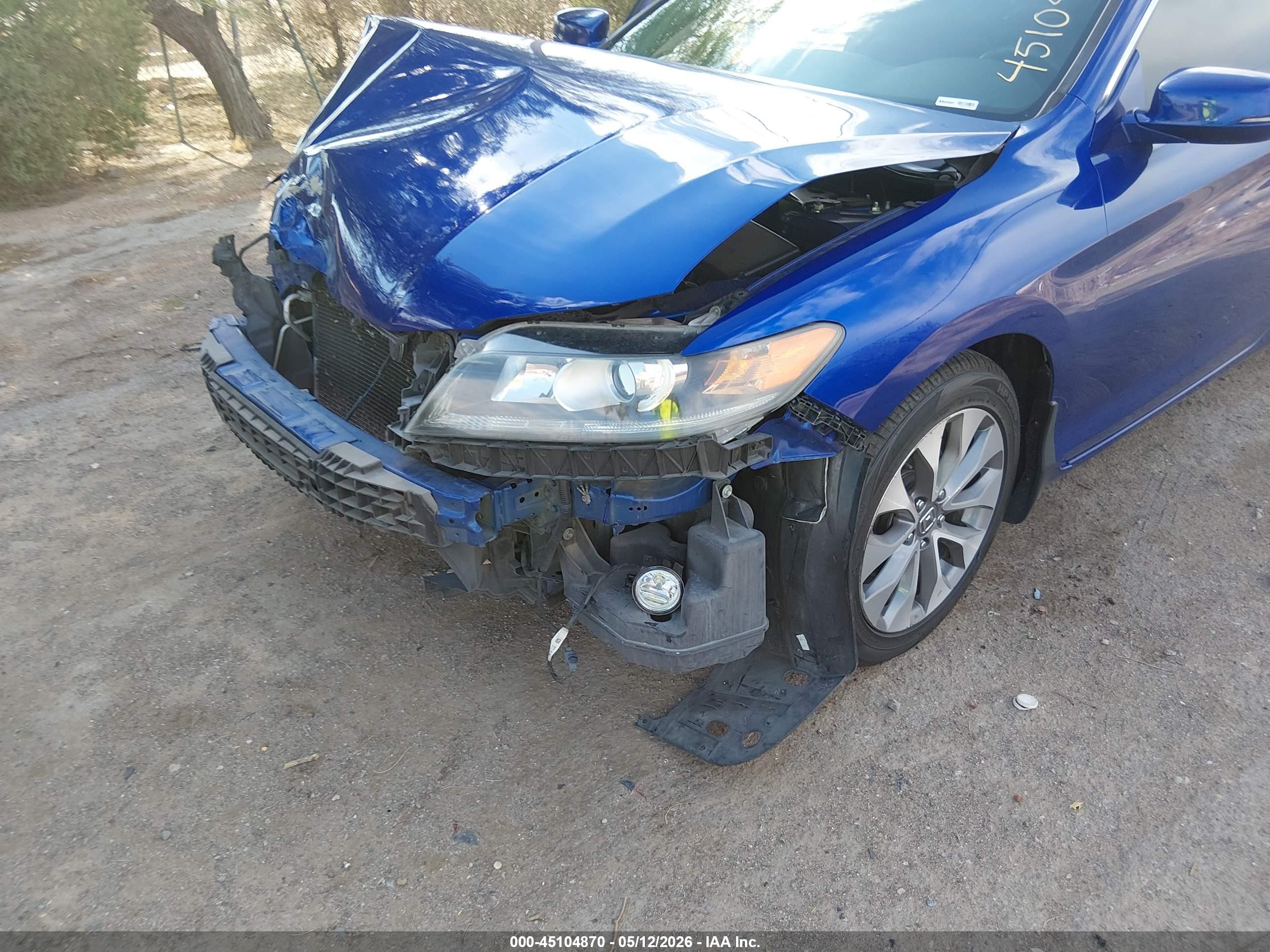 2014 Honda Accord Ex Blue vin: 1HGCT1B70EA003259