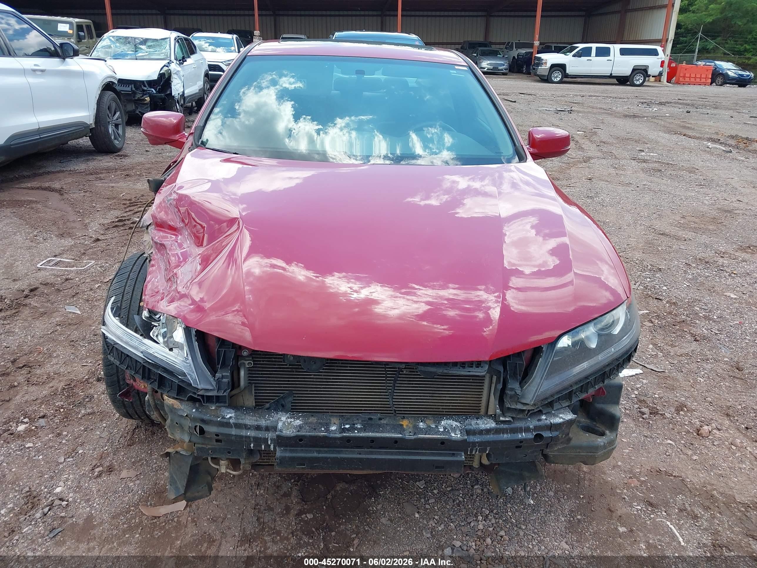 2015 Honda Accord Ex Red vin: 1HGCT1B70FA000914
