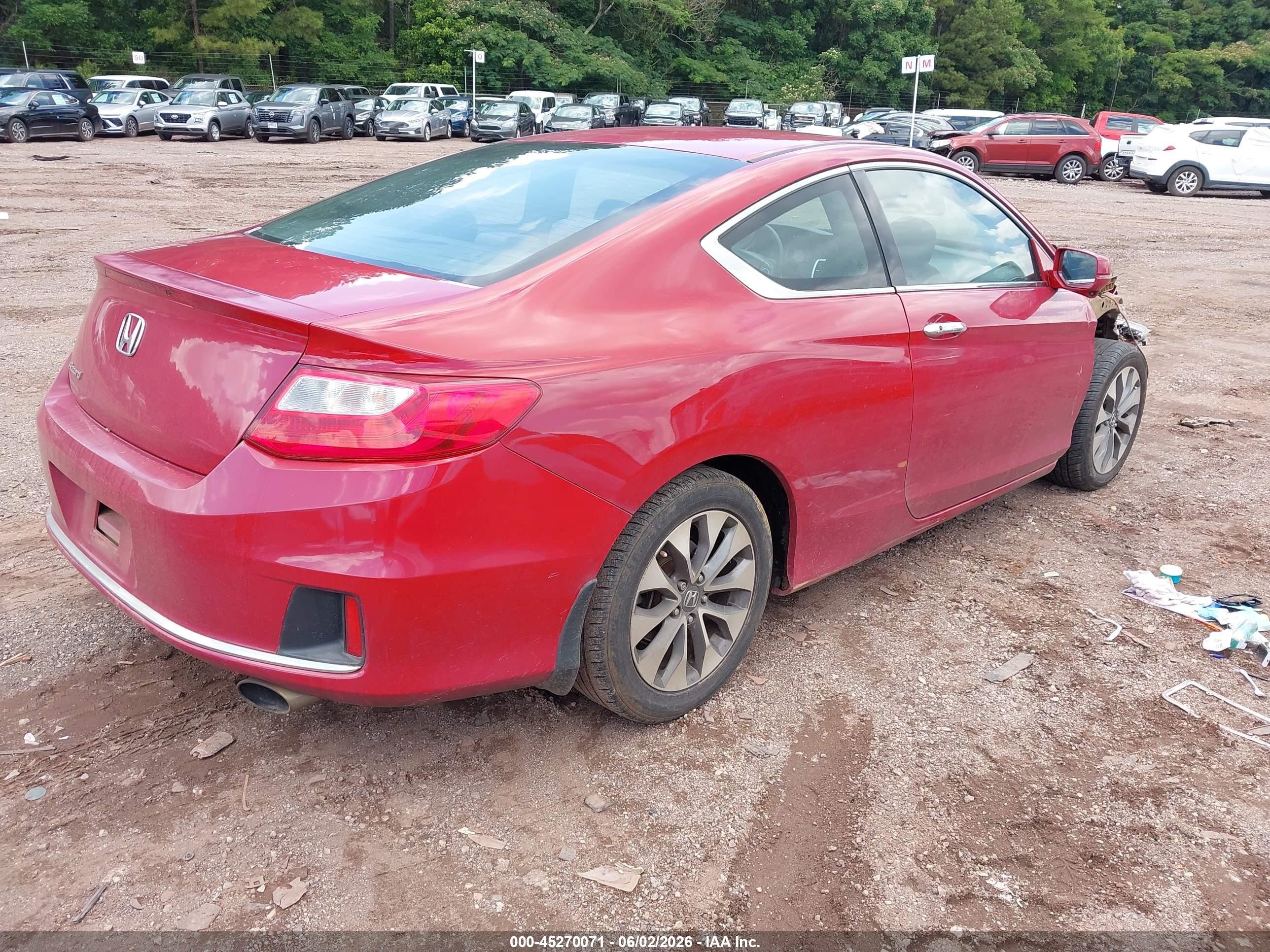 2015 Honda Accord Ex Red vin: 1HGCT1B70FA000914