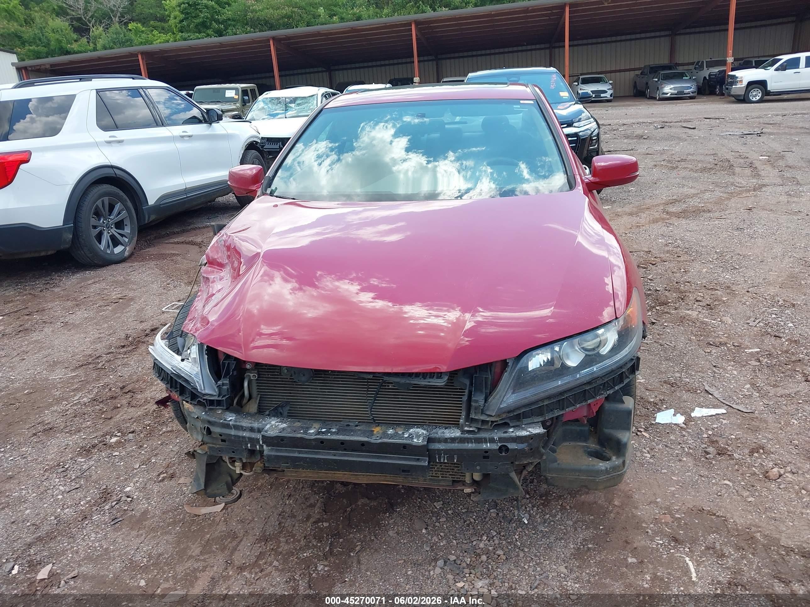 2015 Honda Accord Ex Red vin: 1HGCT1B70FA000914