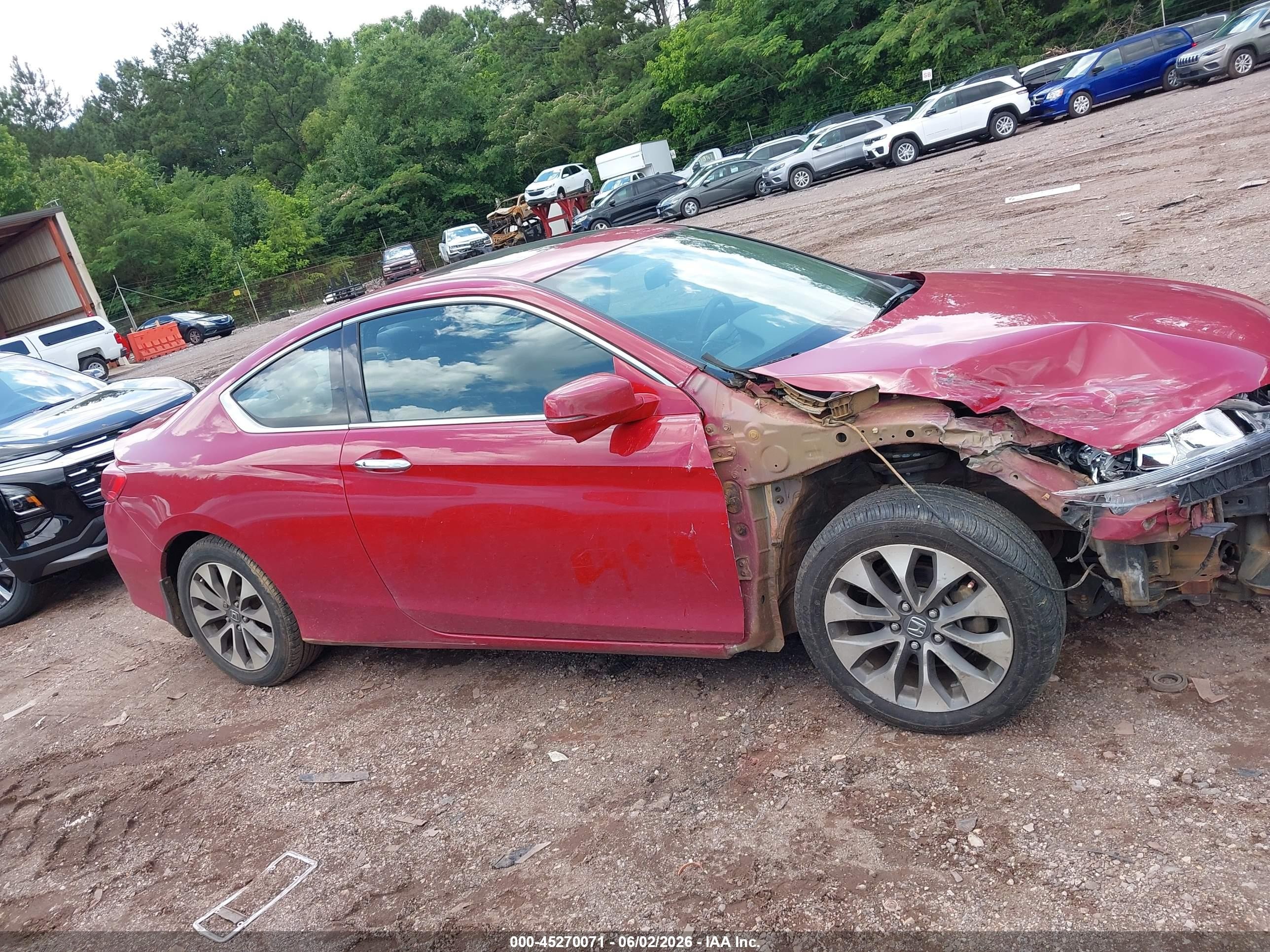 2015 Honda Accord Ex Red vin: 1HGCT1B70FA000914