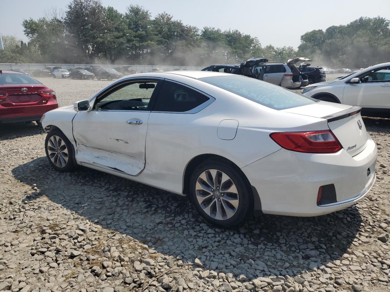 2014 Honda Accord Ex White vin: 1HGCT1B71EA013850