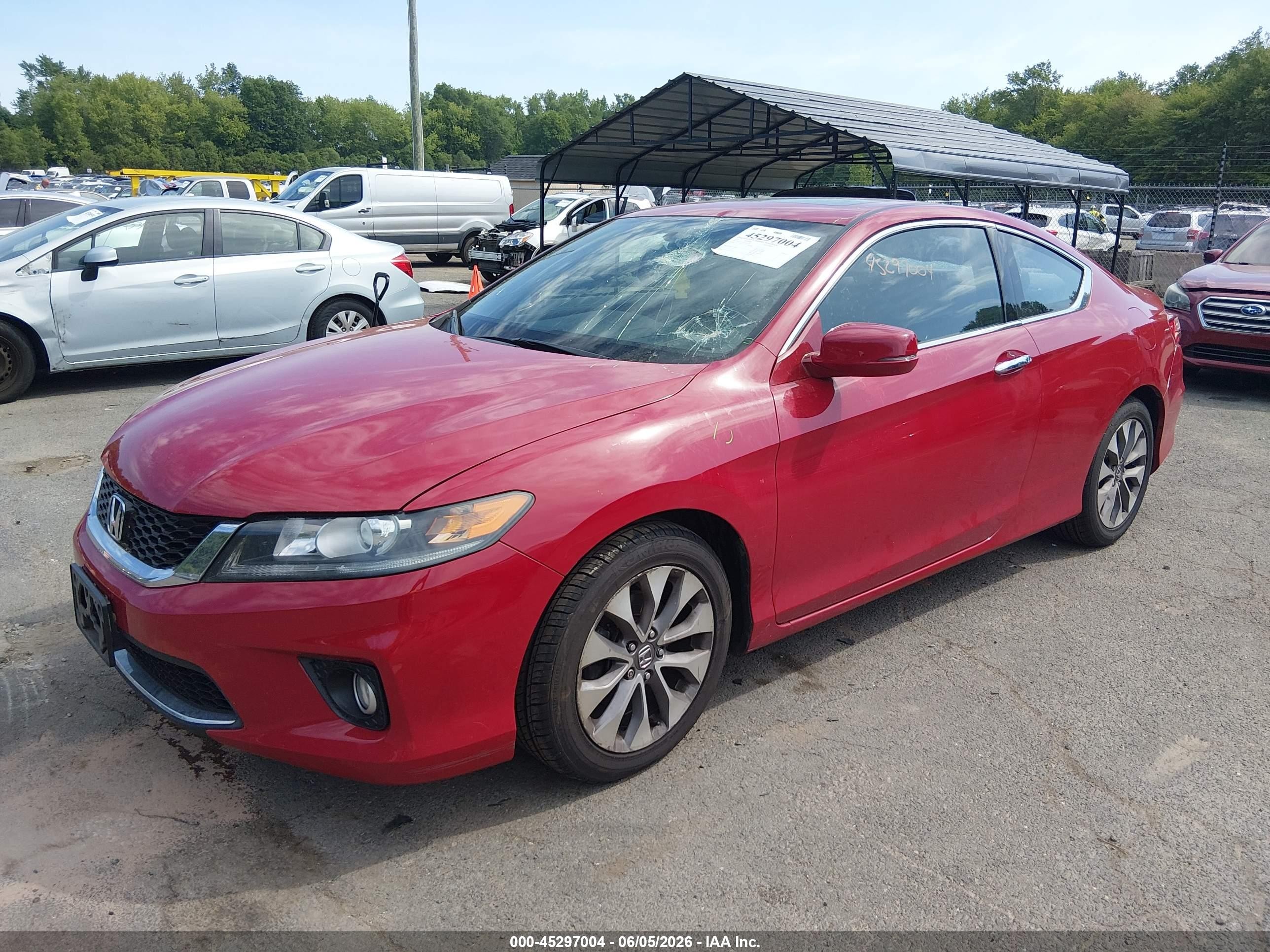 2015 Honda Accord Ex Red vin: 1HGCT1B71FA006530