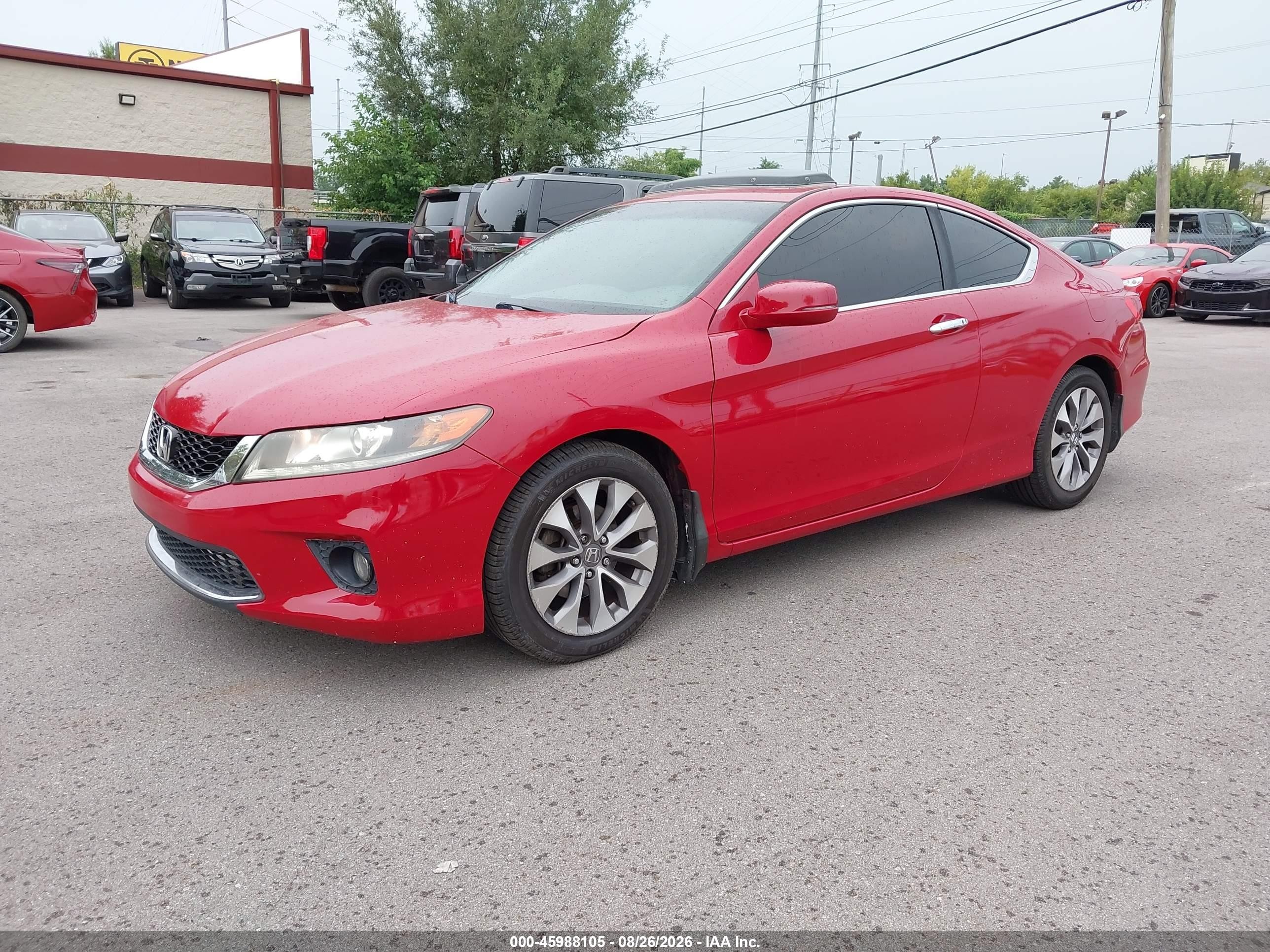 2014 Honda Accord Ex Red vin: 1HGCT1B72EA008074