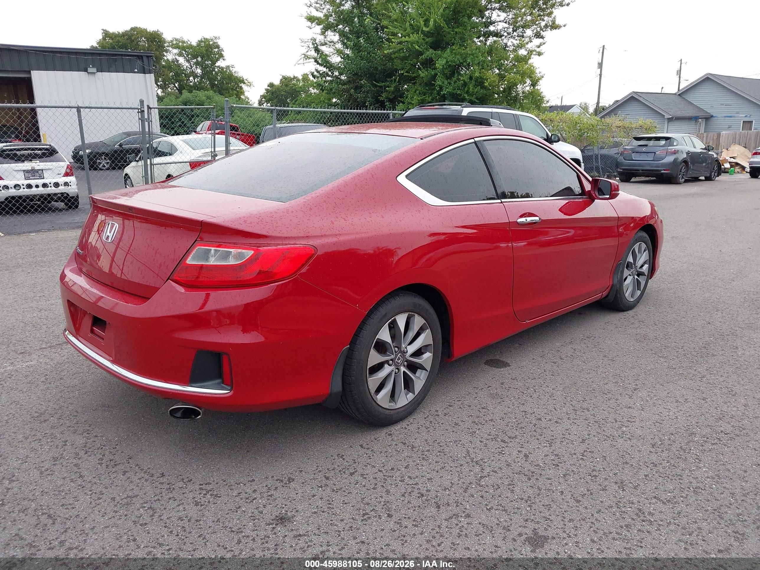 2014 Honda Accord Ex Red vin: 1HGCT1B72EA008074