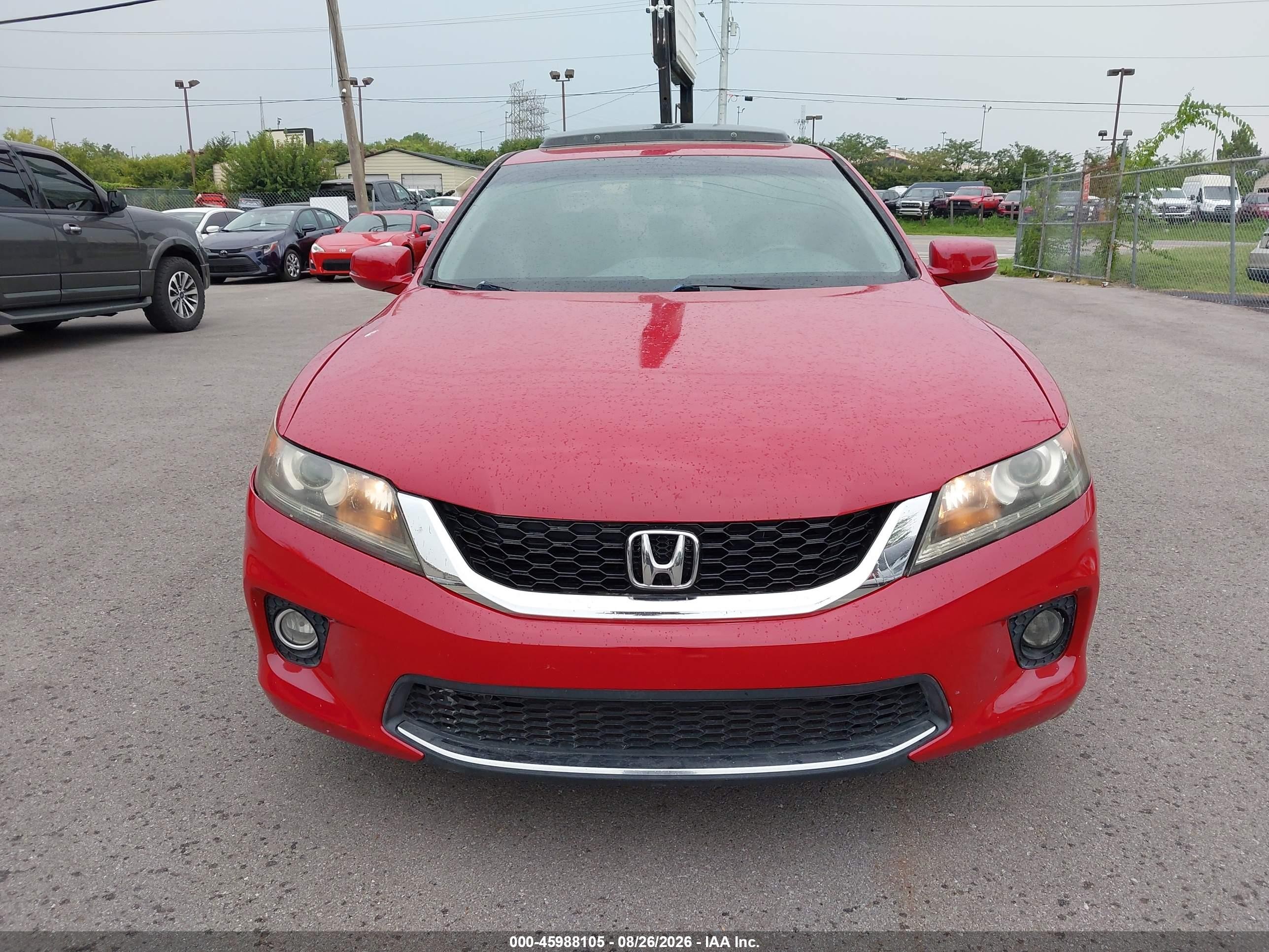 2014 Honda Accord Ex Red vin: 1HGCT1B72EA008074