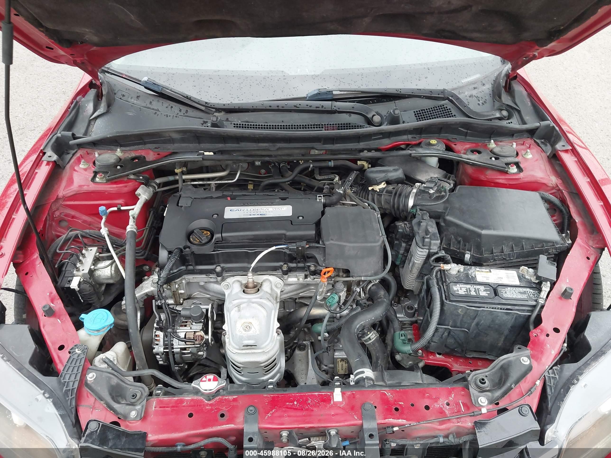 2014 Honda Accord Ex Red vin: 1HGCT1B72EA008074