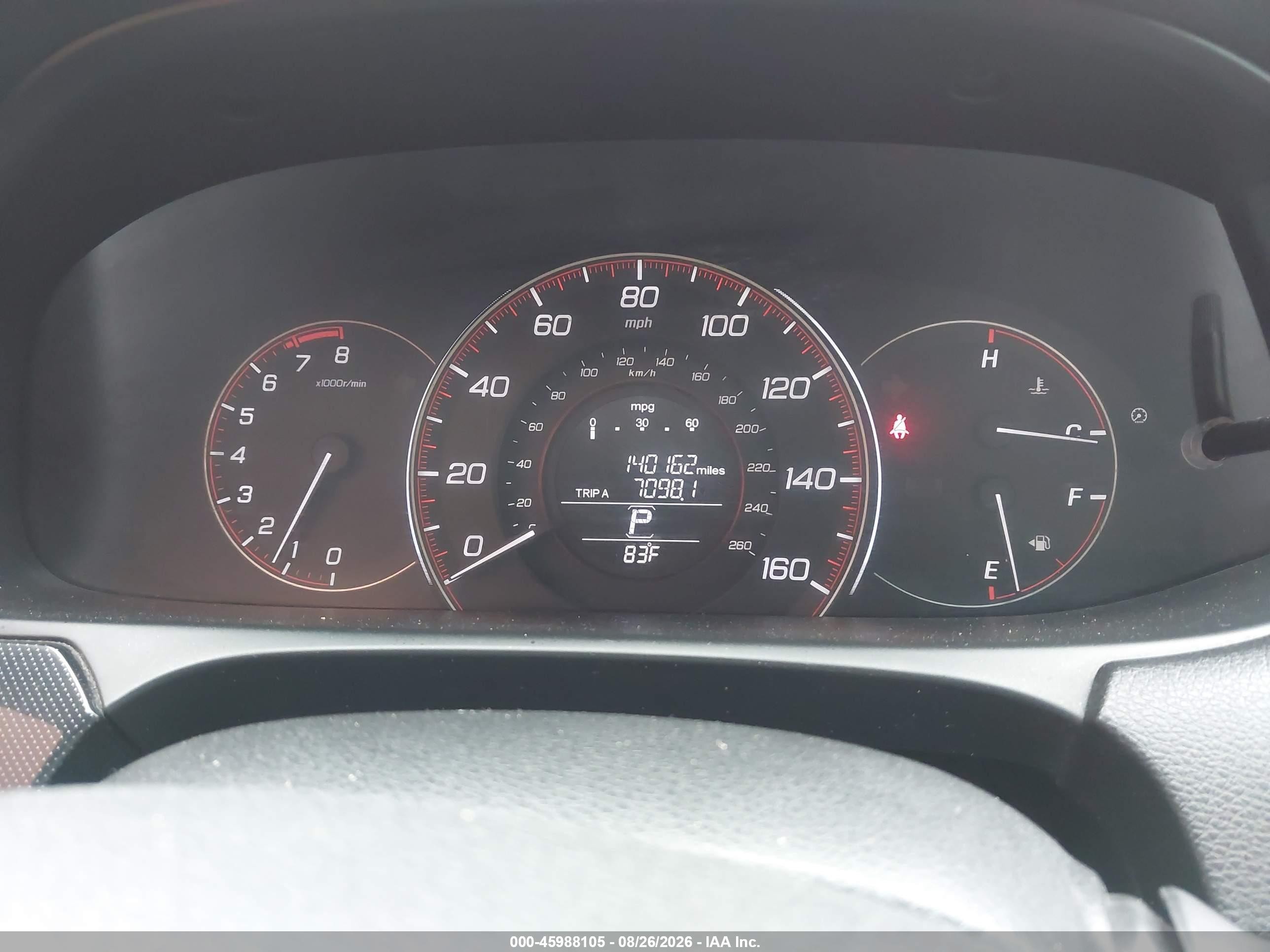 2014 Honda Accord Ex Red vin: 1HGCT1B72EA008074