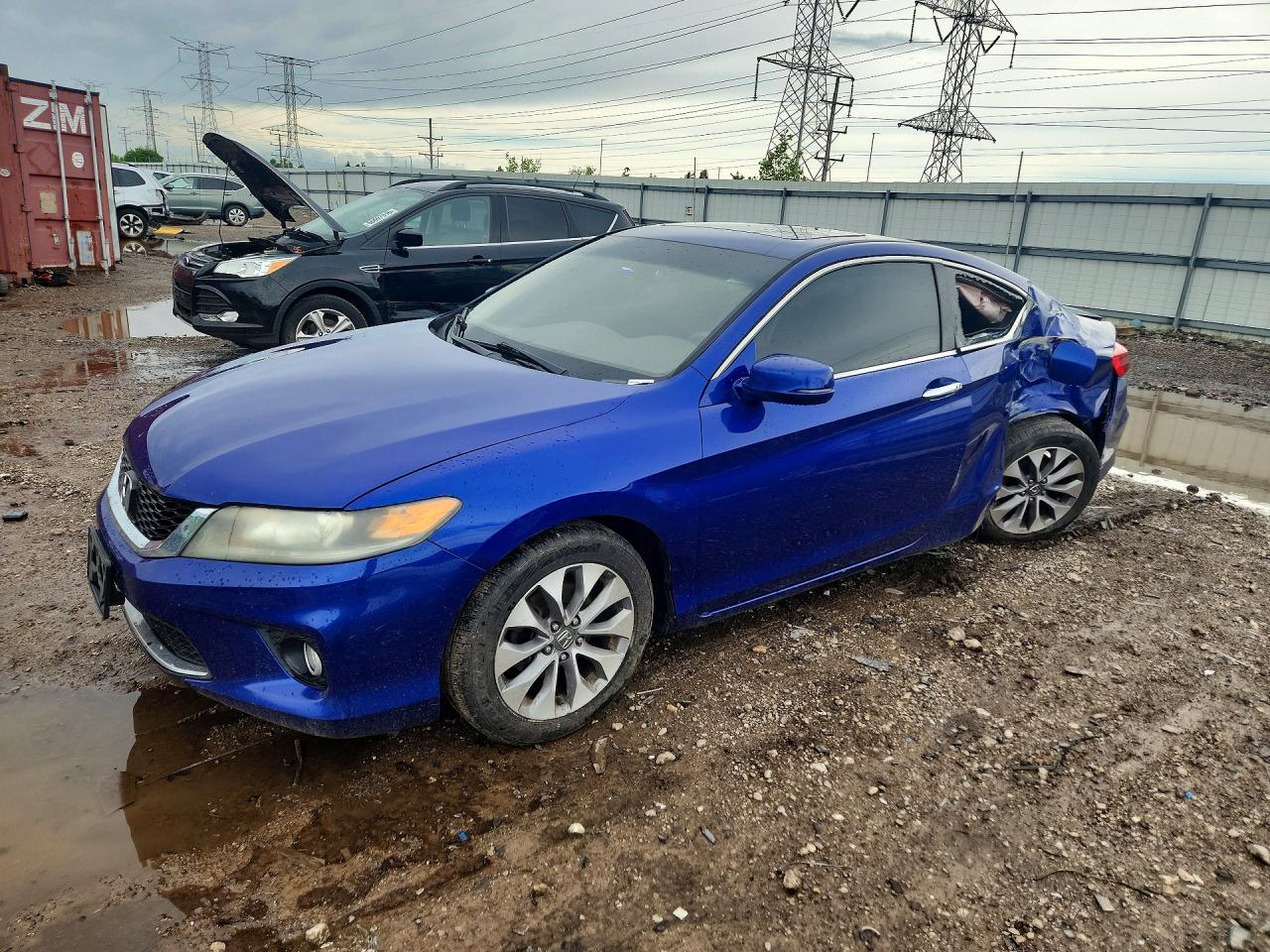 2014 Honda Accord Ex Blue vin: 1HGCT1B72EA016076
