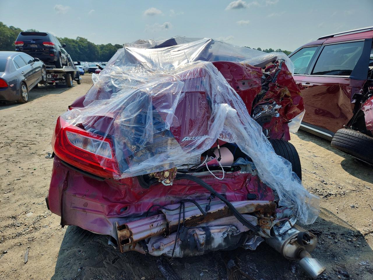 2013 Honda Accord Ex Красный vin: 1HGCT1B73DA008874