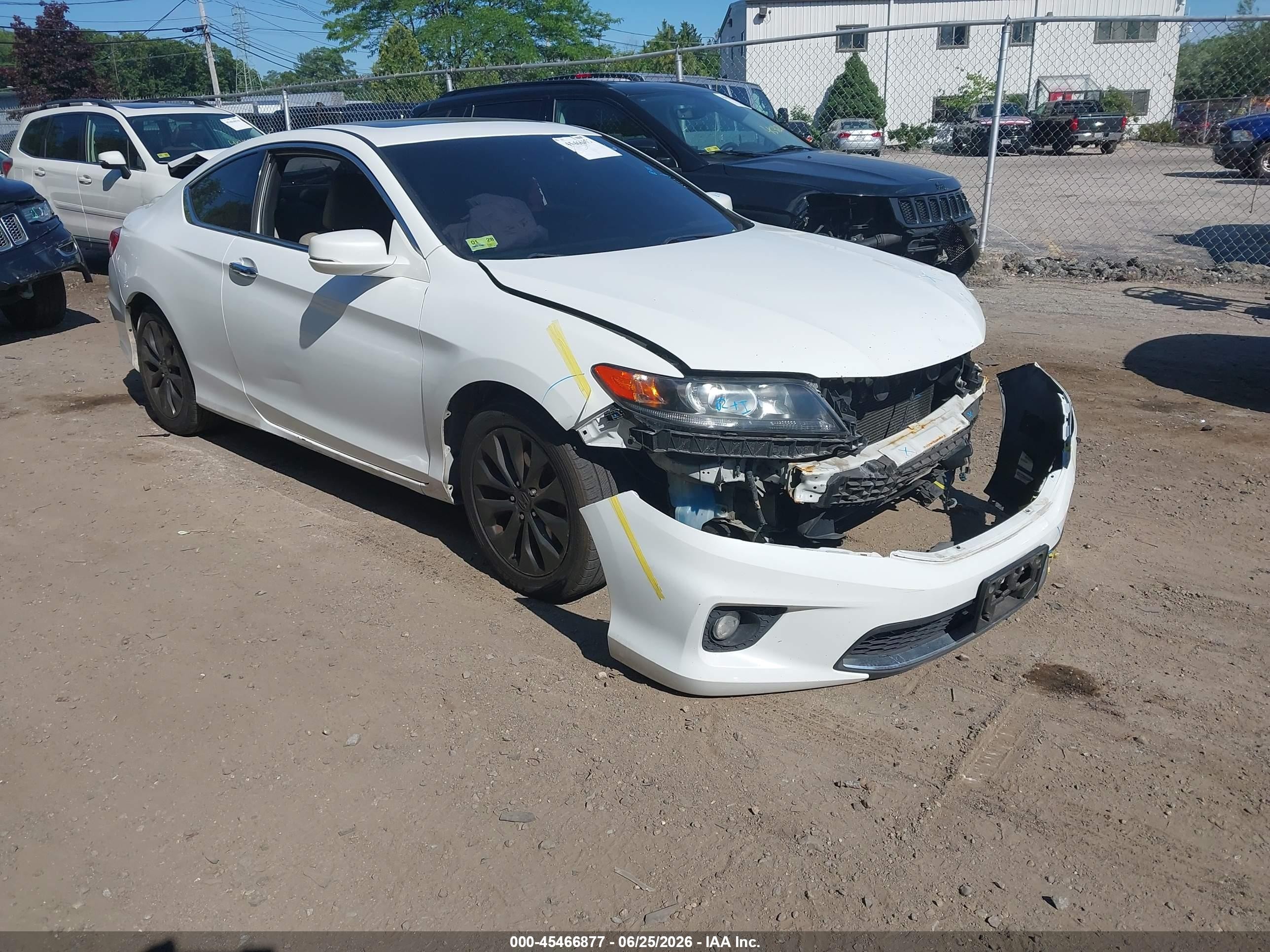 2013 Honda Accord Ex White vin: 1HGCT1B73DA011015