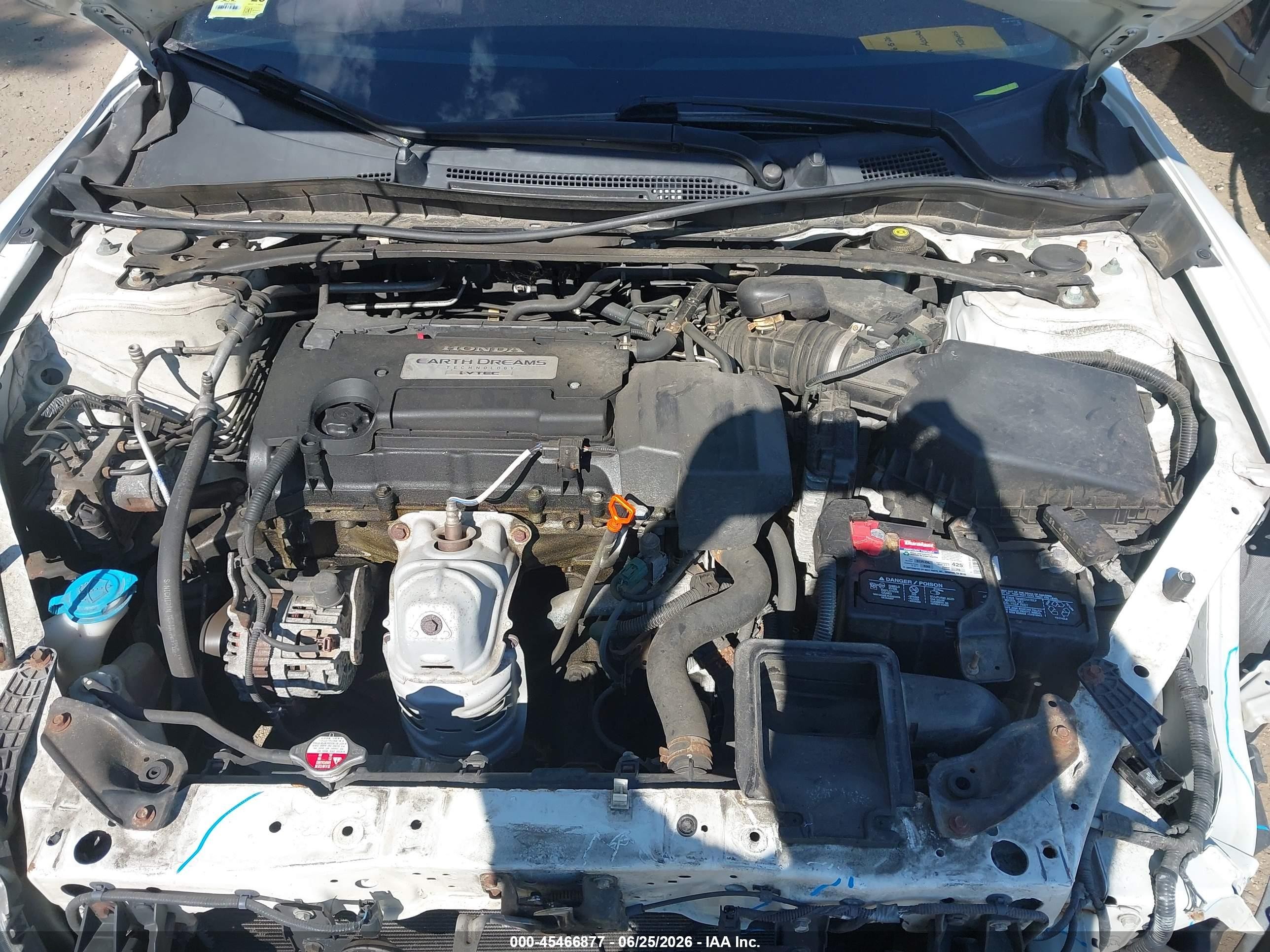 2013 Honda Accord Ex White vin: 1HGCT1B73DA011015