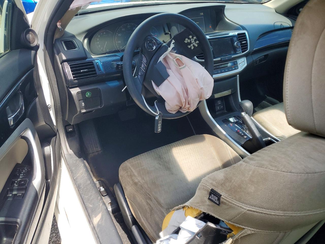 2013 Honda Accord Ex White vin: 1HGCT1B73DA017459