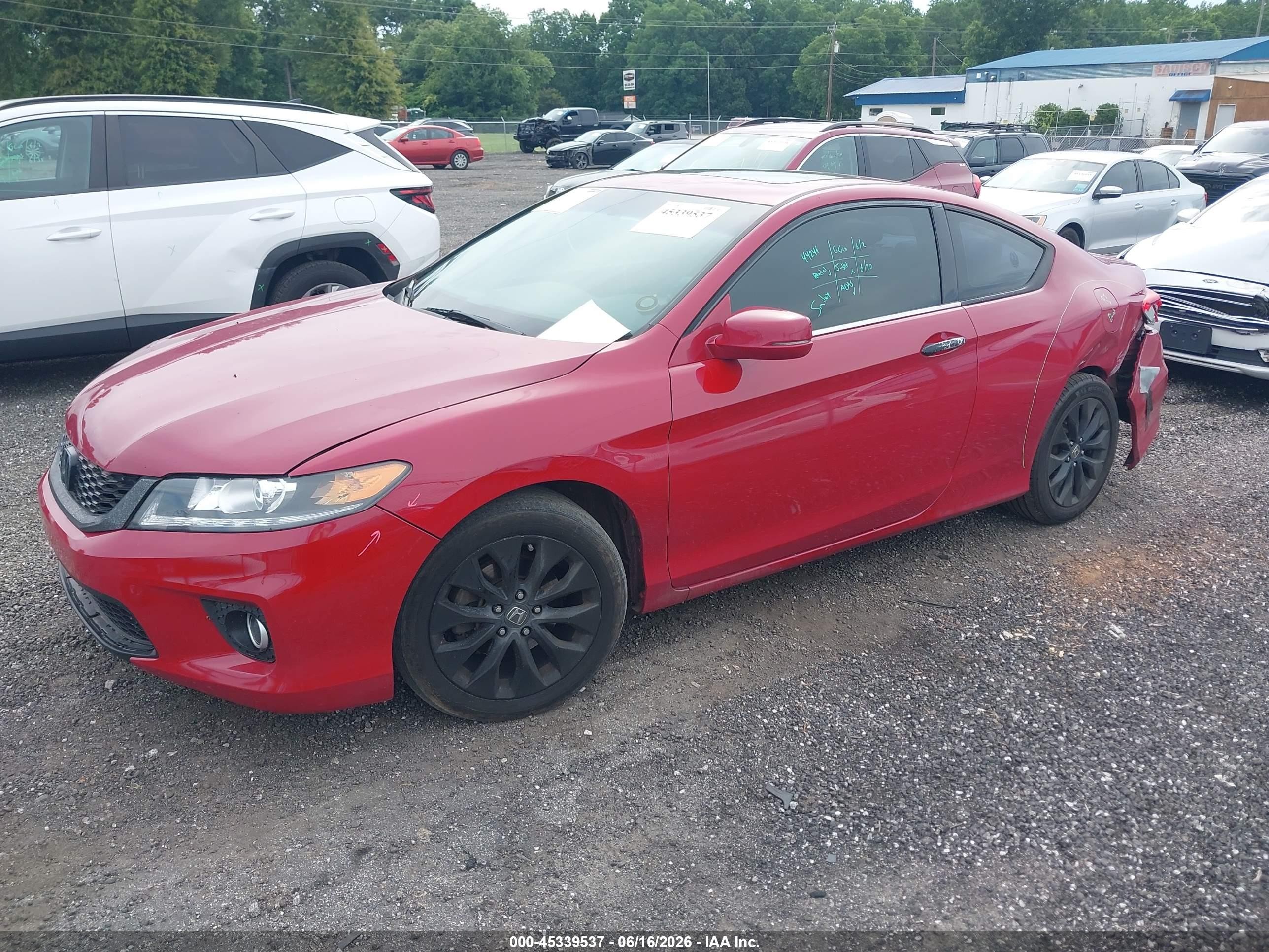 2014 Honda Accord Ex Red vin: 1HGCT1B73EA014465