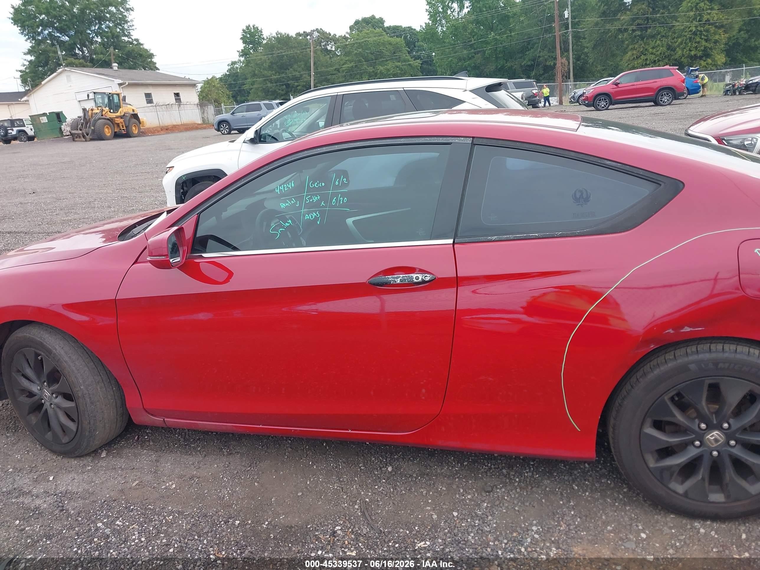 2014 Honda Accord Ex Red vin: 1HGCT1B73EA014465