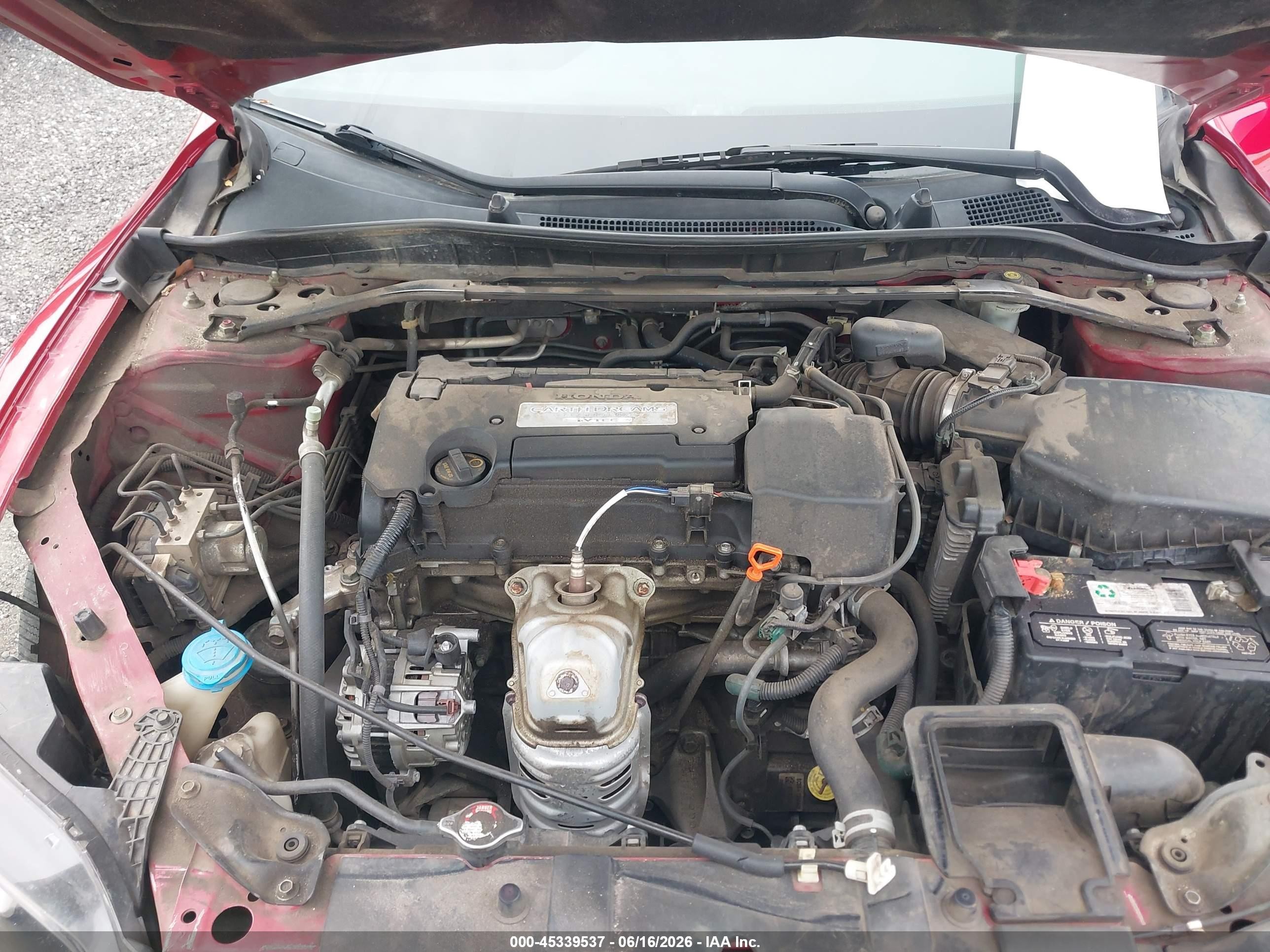 2014 Honda Accord Ex Red vin: 1HGCT1B73EA014465
