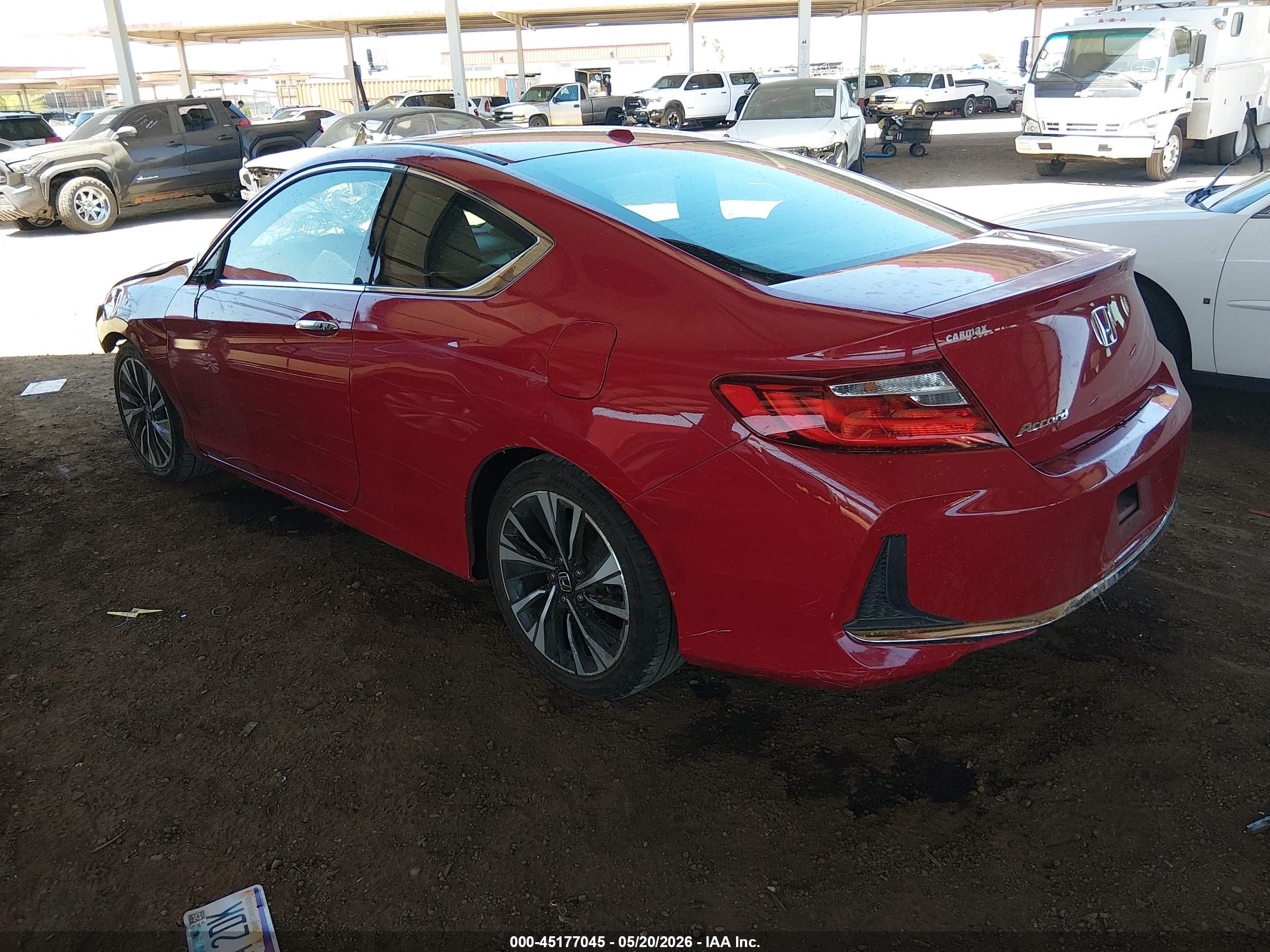 2016 Honda Accord Ex Red vin: 1HGCT1B75GA005429