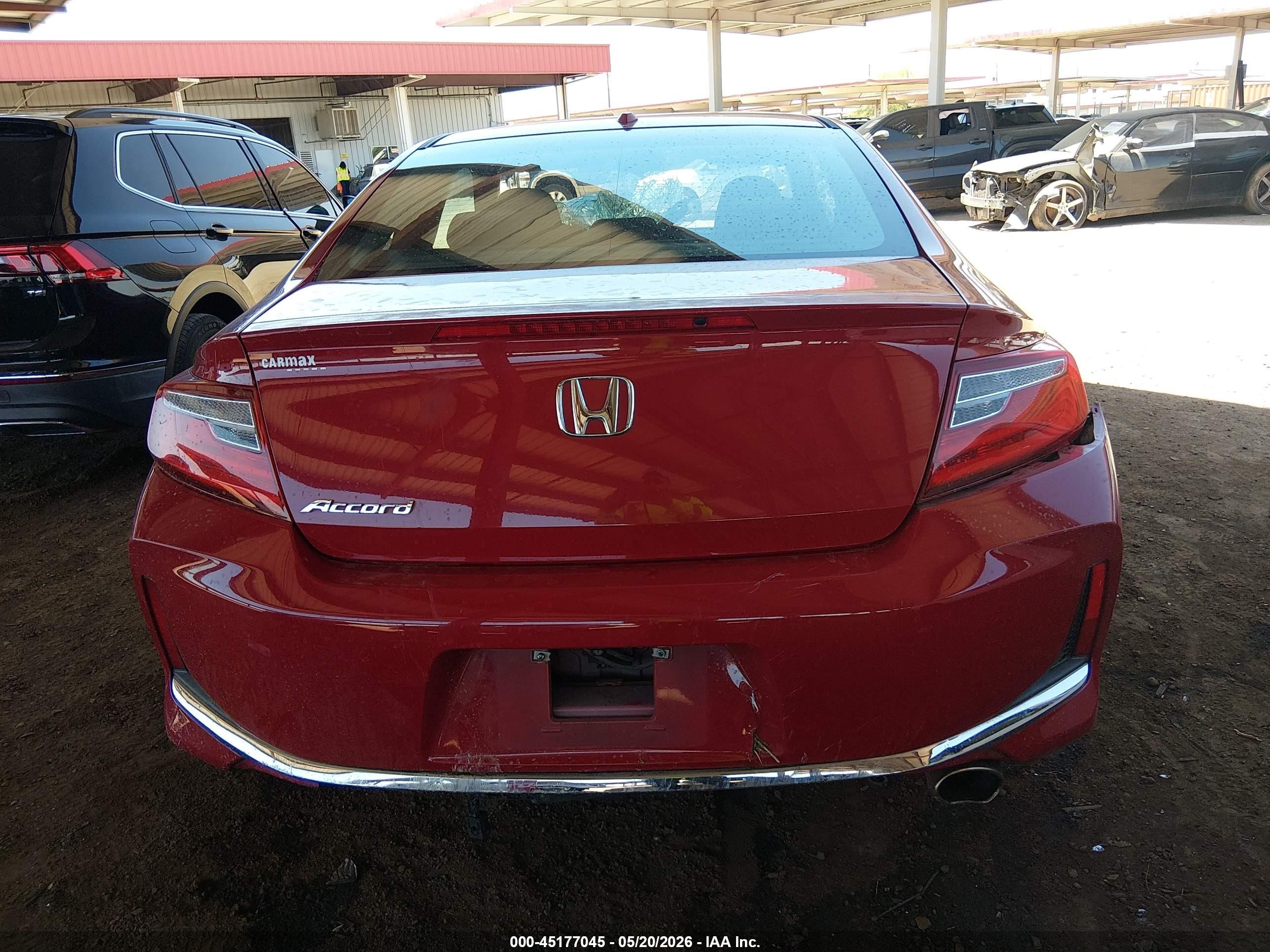 2016 Honda Accord Ex Red vin: 1HGCT1B75GA005429